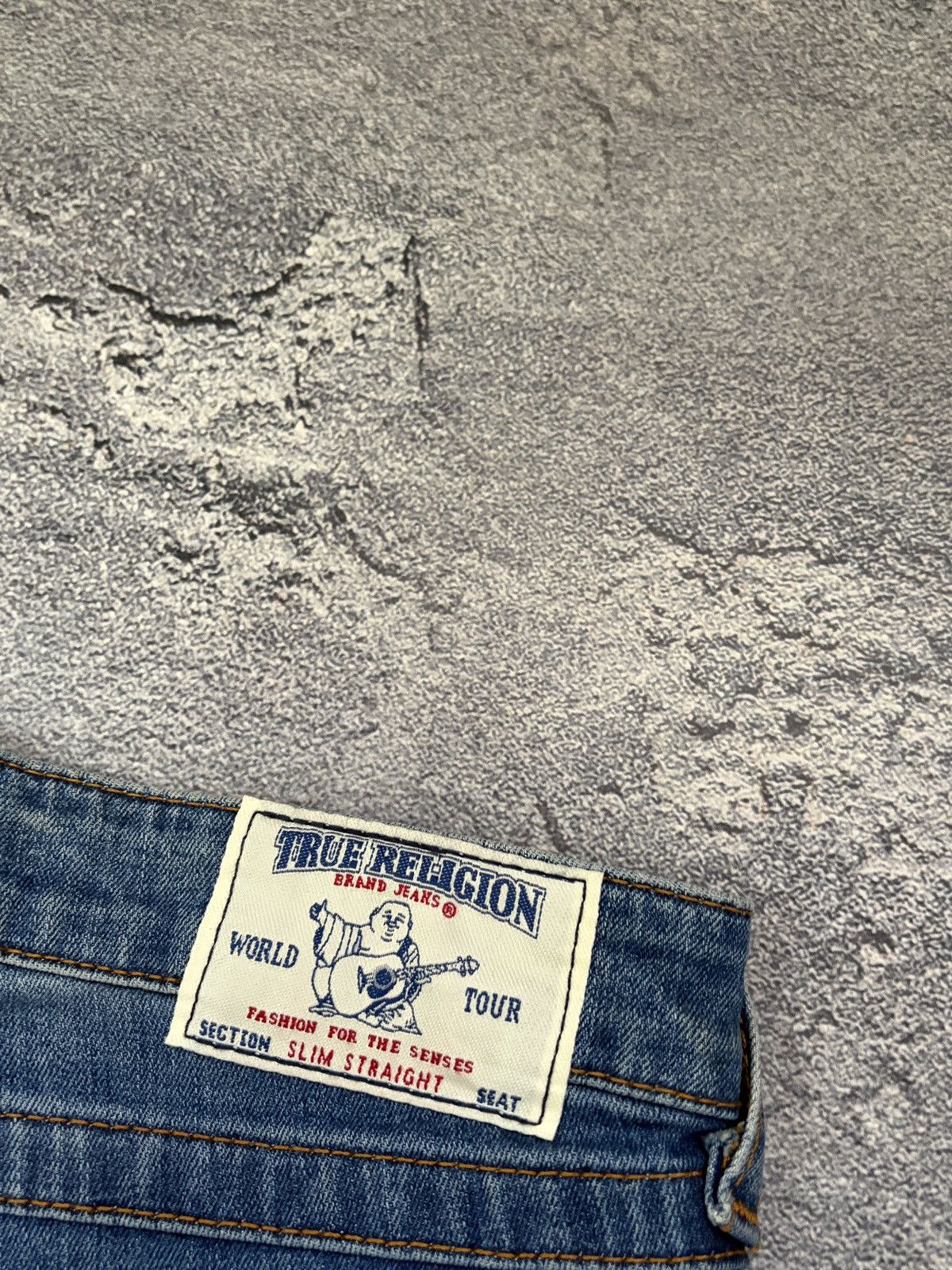 True Religion True Religion Women's Slim Straight Distressed Jeans Blue 28 Size 28" / US 6 / IT 42 - 6 Thumbnail