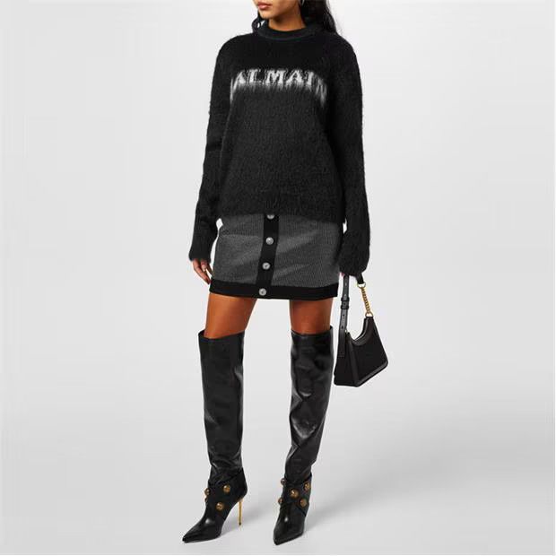 Balmain o1g2r1mq0924 Jumper in Black Size M / US 6-8 / IT 42-44 - 5 Thumbnail