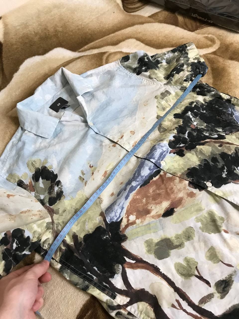 H&M 🔥 RARE H&M Resort Landscape Hawaiian Button Shirt Art Anime Size US L / EU 52-54 / 3 - 9 Thumbnail
