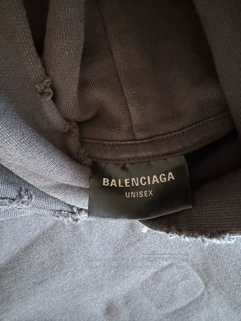 Balenciaga Balenciaga Heart Shape Love Heart Washed Destroyed Hoodie Size US XS / EU 42 / 0 - 3 Thumbnail