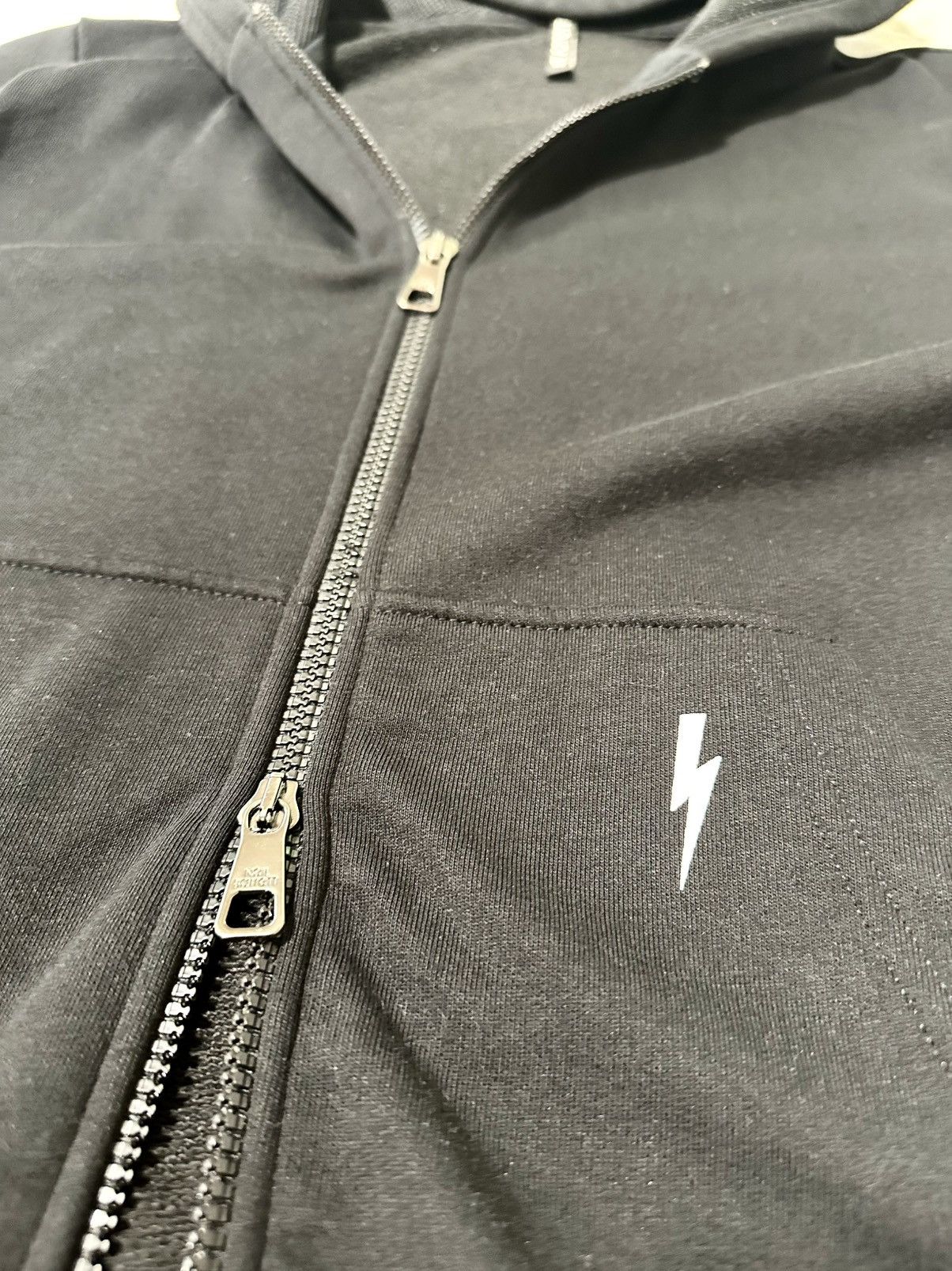 Neil Barrett Neil Barrett Thunderbolt Zip Hoodie M Size US M / EU 48-50 / 2 - 4 Thumbnail