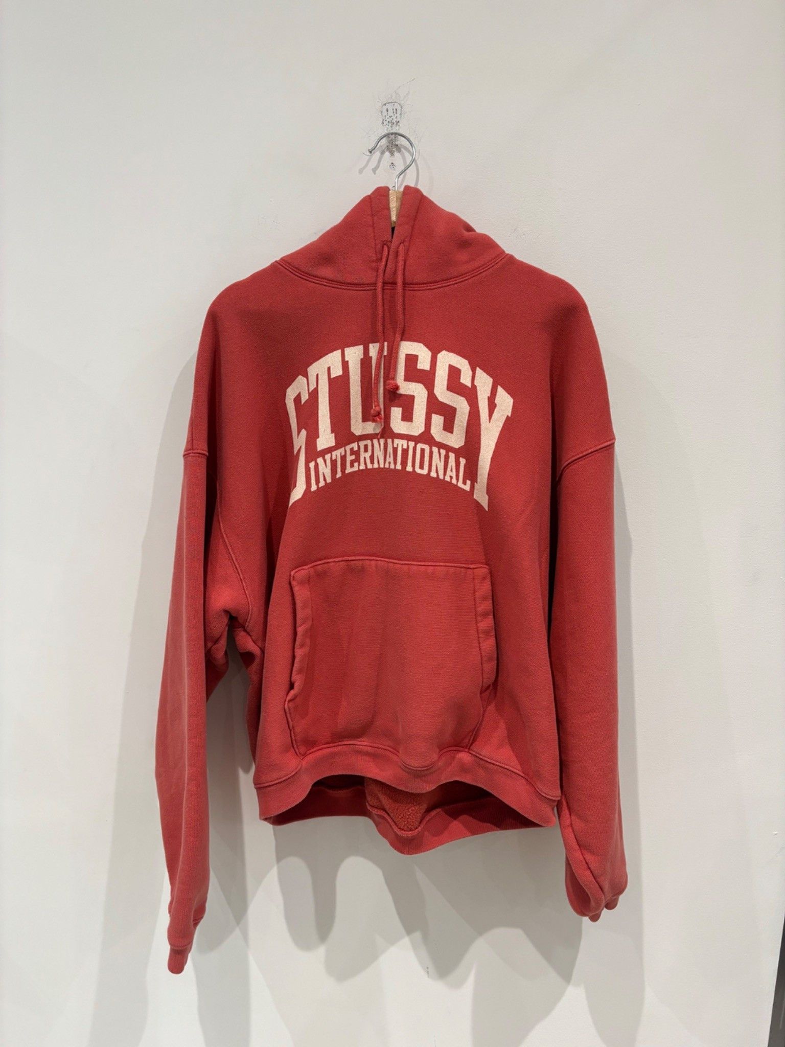 Stussy International Relaxed Hoodie Washed Red