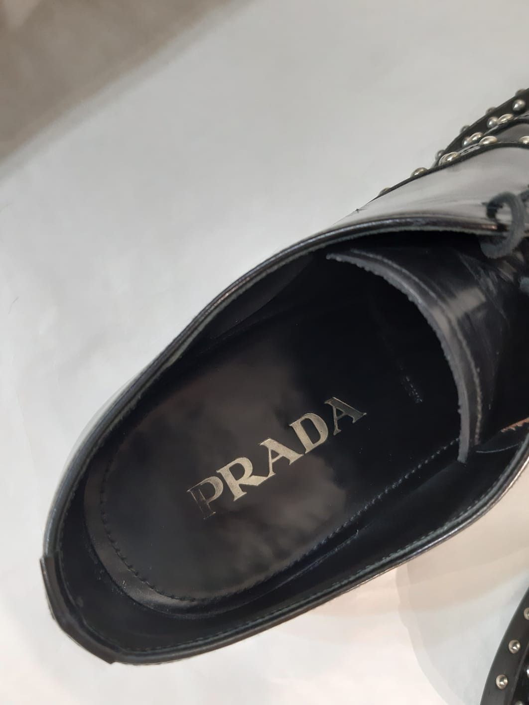 Prada FW 2009 Runway Studded Leather Derby Shoes Size US 8 / EU 41 - 5 Thumbnail