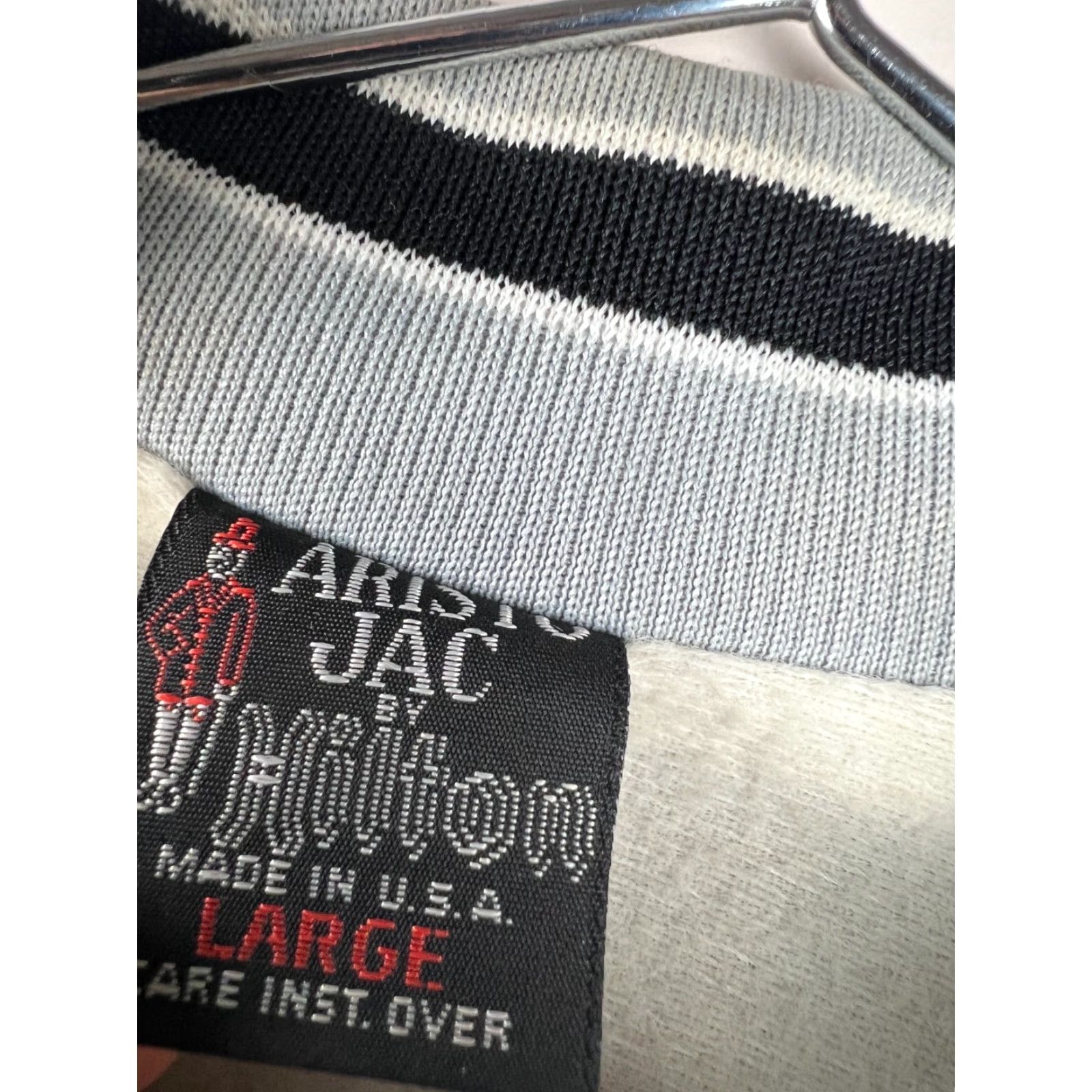 Vintage VINTAGE Mens Bomber Jacket Aristo Jac by Hilton USA Size L 80s Silver Rockabilly"} Size US L / EU 52-54 / 3 - 3 Thumbnail