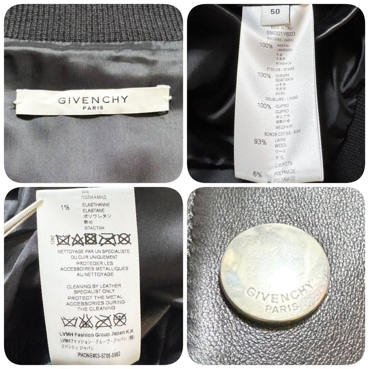 Givenchy Givenchy round star leather bomber jacket 50 Black Size US M / EU 48-50 / 2 - 2 Thumbnail