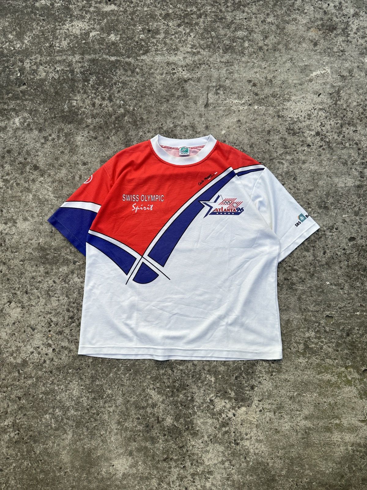 Vintage Vintage Swiss Olympic Spirit T-shirt Atlanta 1996 Sport USA Size US L / EU 52-54 / 3 - 1 Thumbnail
