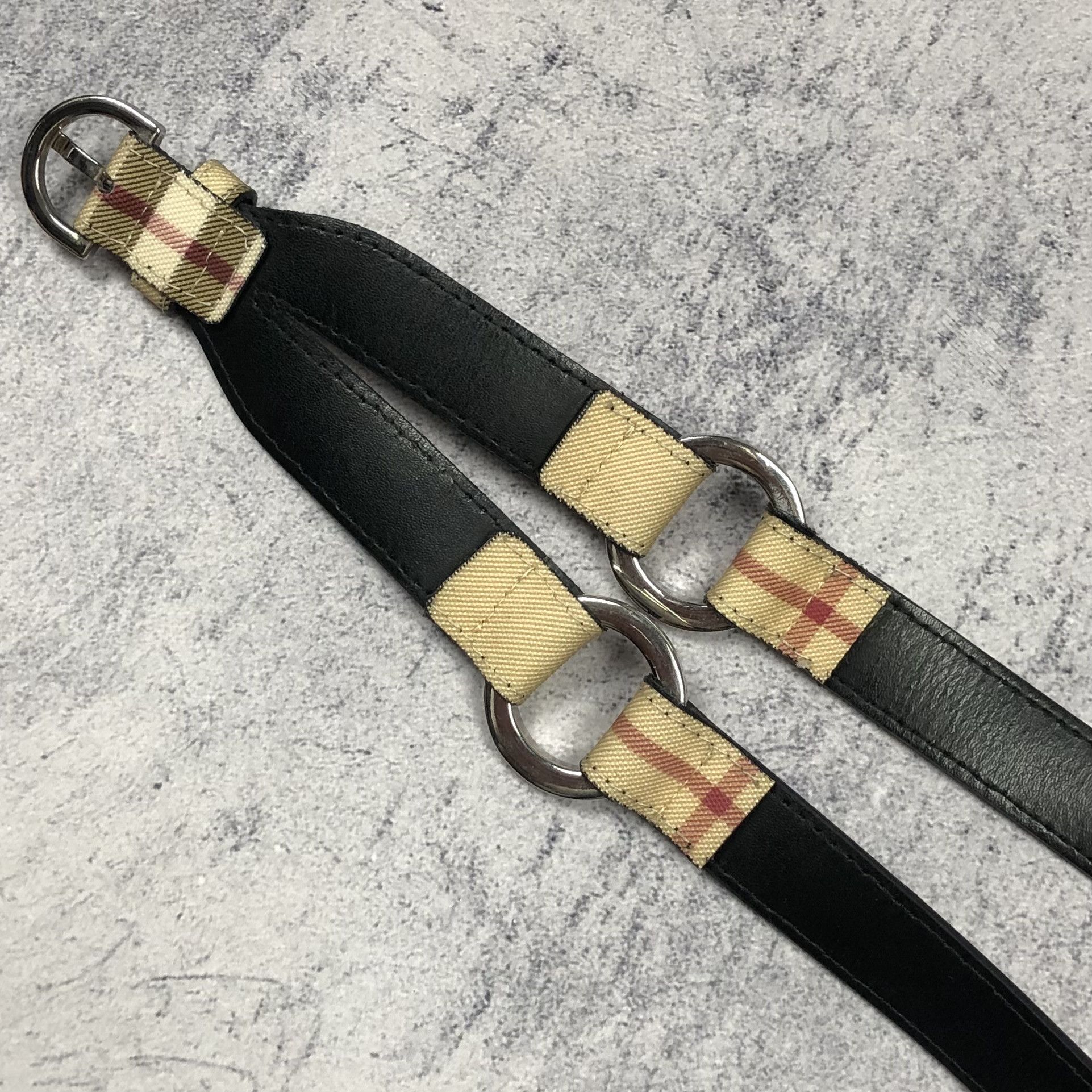 Burberry Vintage Burberry Nova Check Leather Belt Size ONE SIZE - 6 Thumbnail