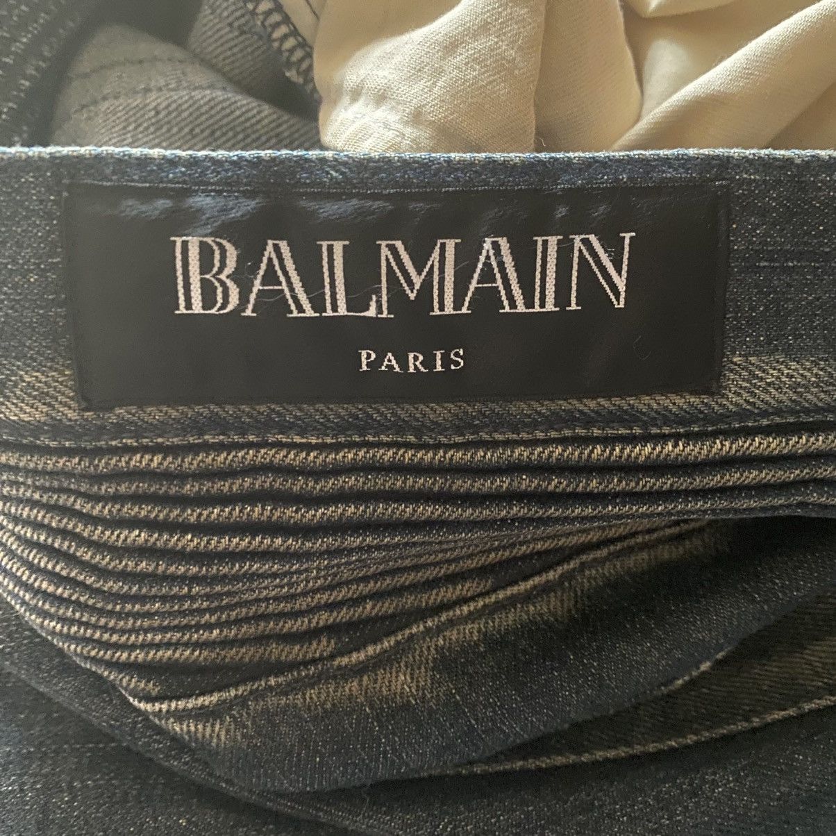 Balmain Fall13 Rust Wash Biker Jeans Size US 33 - 9 Thumbnail