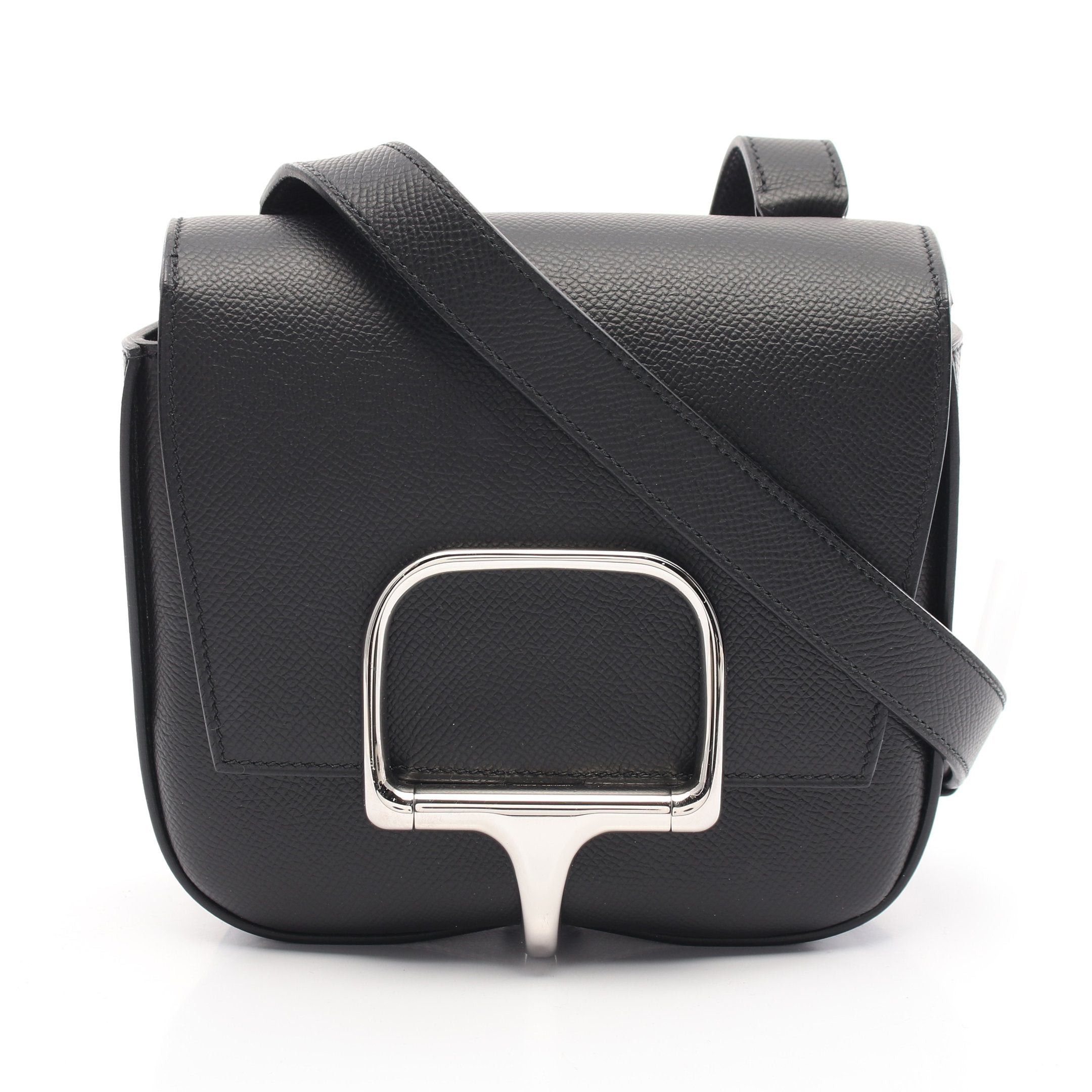 Hermes Hermes Della Cavalleria Mini Shoulder Bag Veau Epsom Black Silver Hardware Z Stamp Size ONE SIZE - 1 Thumbnail