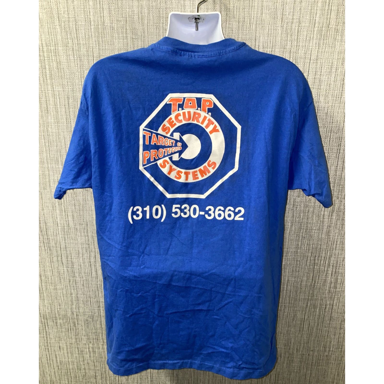 Hanes VINTAGE Hanes Beefy-T T-Shirt Mens Blue XL Short Sleeve TAP Security Regular Size XL Size US XL / EU 56 / 4 - 2 Thumbnail