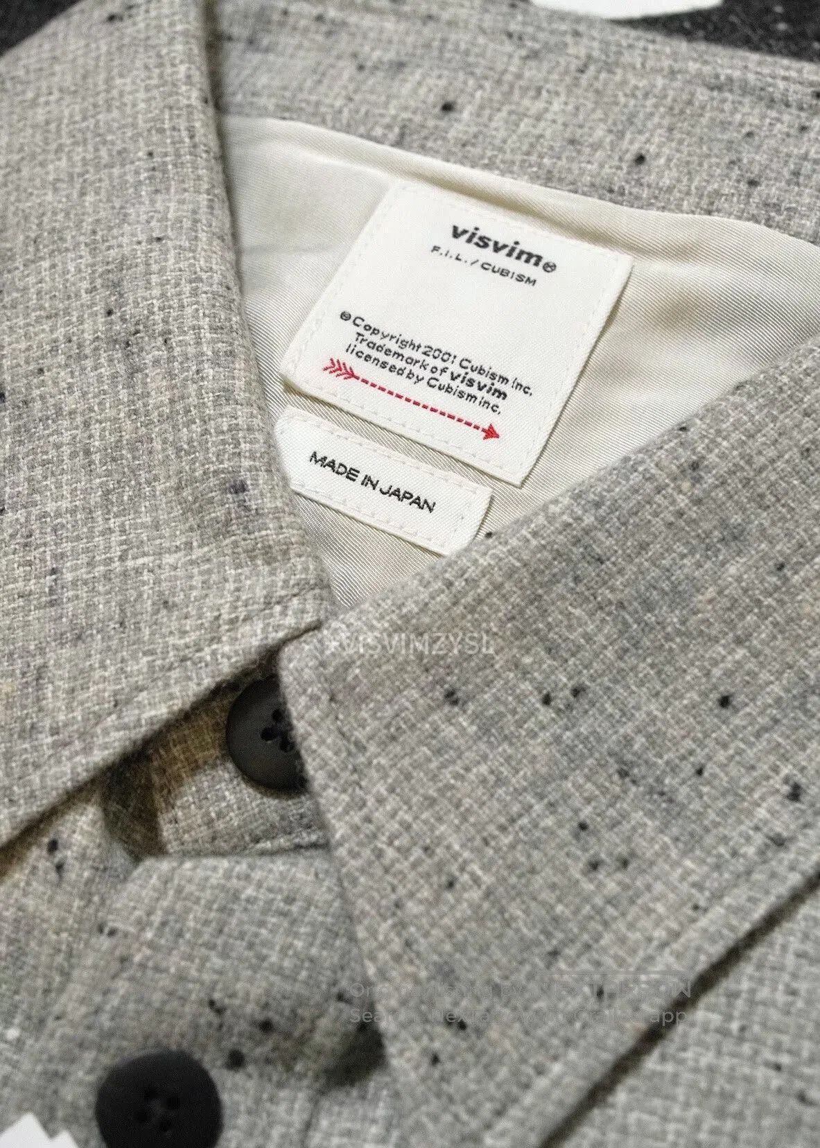 Visvim grey lumber tweed long sleeve shirt. Size US L / EU 52-54 / 3 - 7 Thumbnail