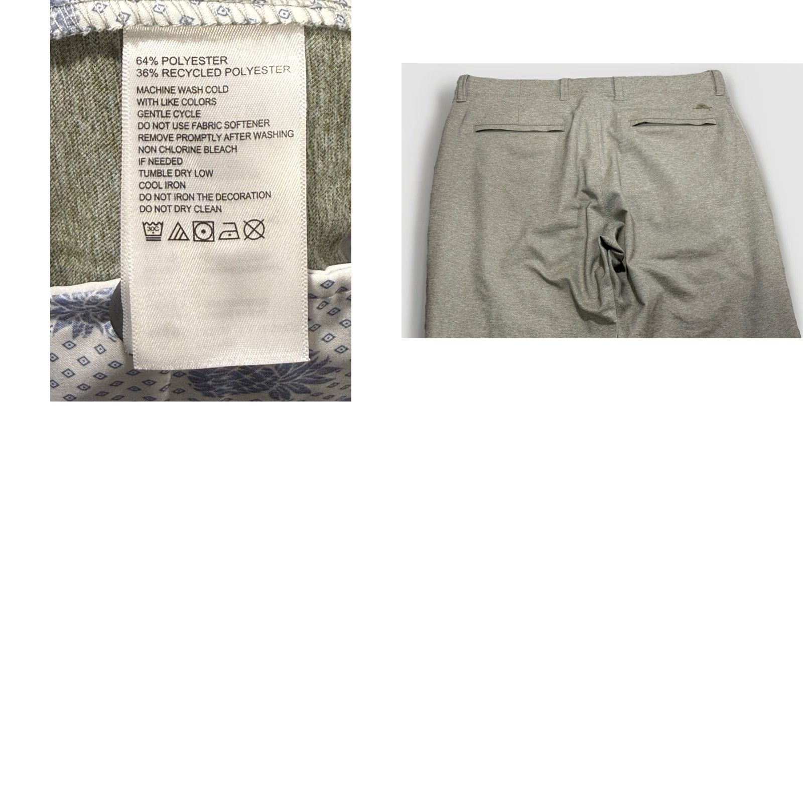 Tommy Bahama Tommy Bahama Pants Flat Front On Par IslandZone® 35 X 30 Green Regular Men's 29.5" Inseam Chino Size US 35 - 8 Thumbnail