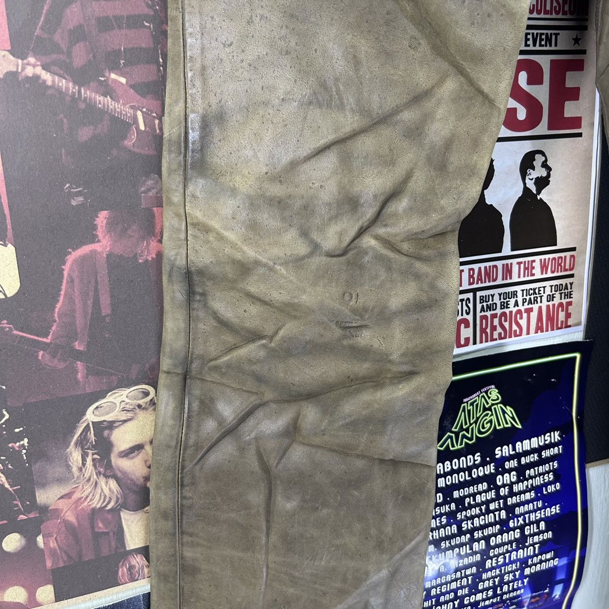 Genuine Leather Vintage Rip Van Winkle Flare Leather Pant Size US 28 / EU 44 - 15 Thumbnail
