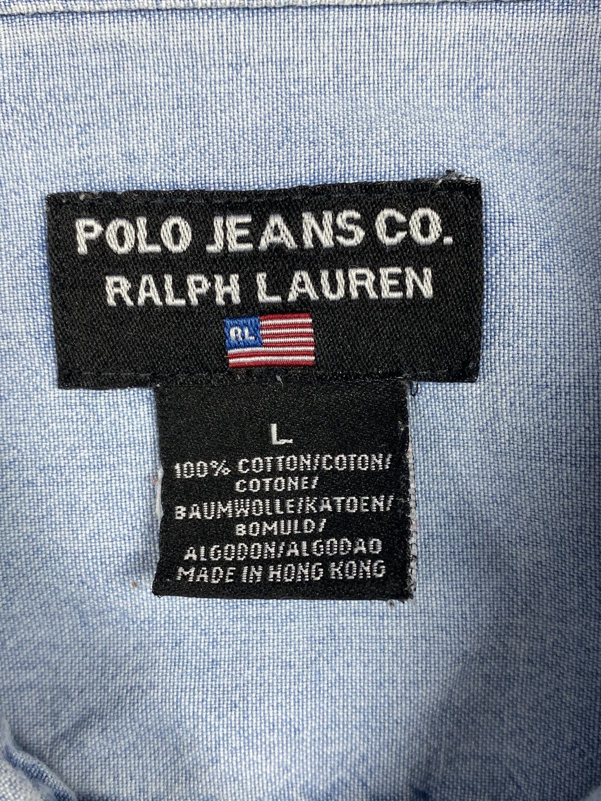 Polo Ralph Lauren Vintage Polo Jeans Co Ralph Lauren Distressed Denim Shirt Size US L / EU 52-54 / 3 - 23 Thumbnail
