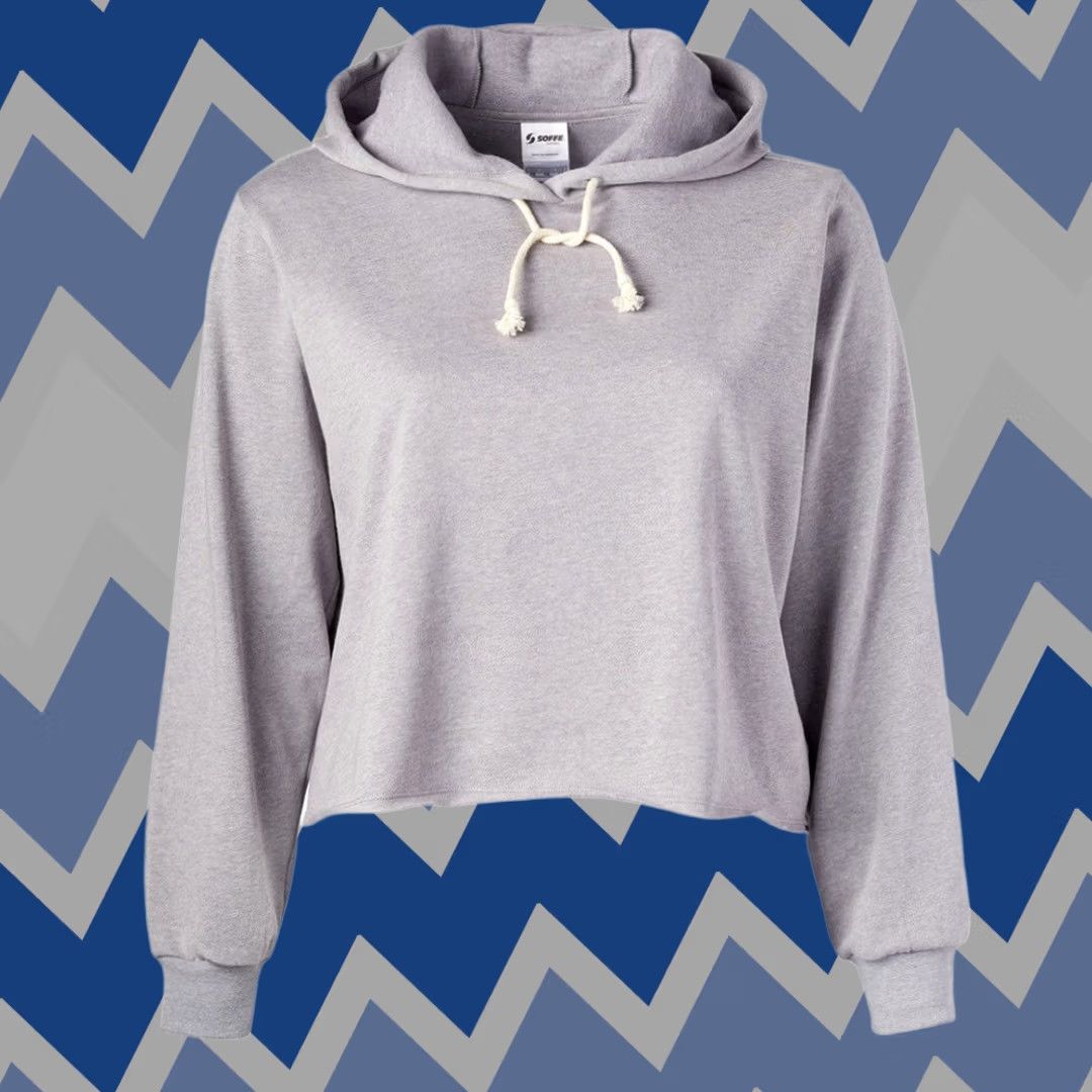 Soffe Soffe Hoodie Cropped Vintage Gray 3X Plus Size Sweatshirt - Loose Fit, Cotton Blend, Long Sleeve, Activewear, Hoodie, Women, 5422 Size XXL / US 16-18 / IT 52-54 - 1 Thumbnail