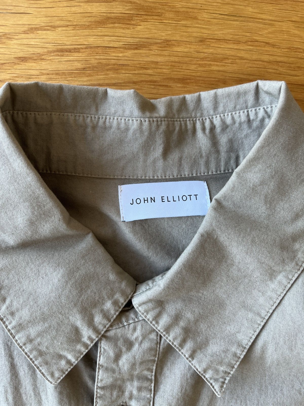John Elliott Cotton Himalayan Work Shirt - Tan - Size 1 (Small) Size US S / EU 44-46 / 1 - 7 Thumbnail