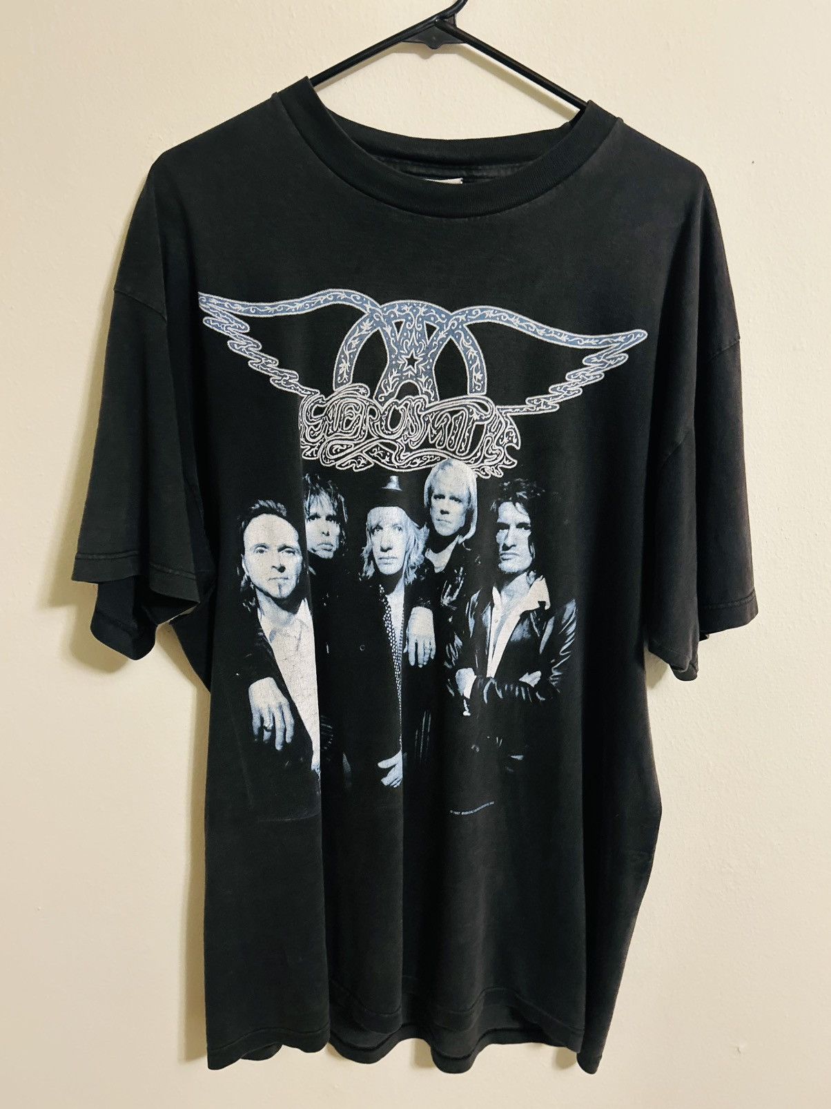 Band Tees × Vintage Vintage Aerosmith nine lives tour T-shirt Size US XL / EU 56 / 4 - 1 Thumbnail