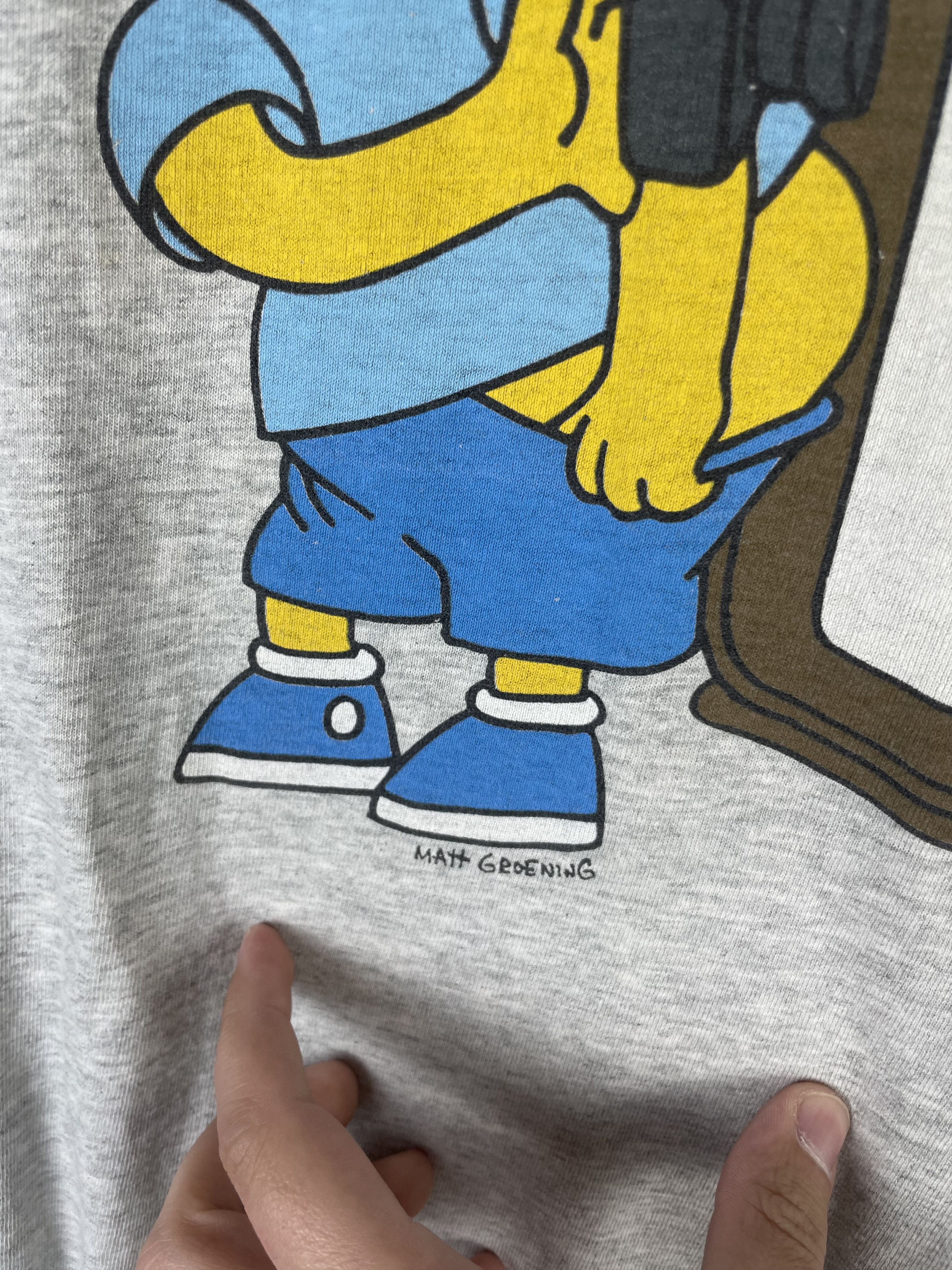 Vintage 90s The Simpsons Bart 1997 Vintage Mirror Photo T-Shirt L Size US XL / EU 56 / 4 - 5 Thumbnail