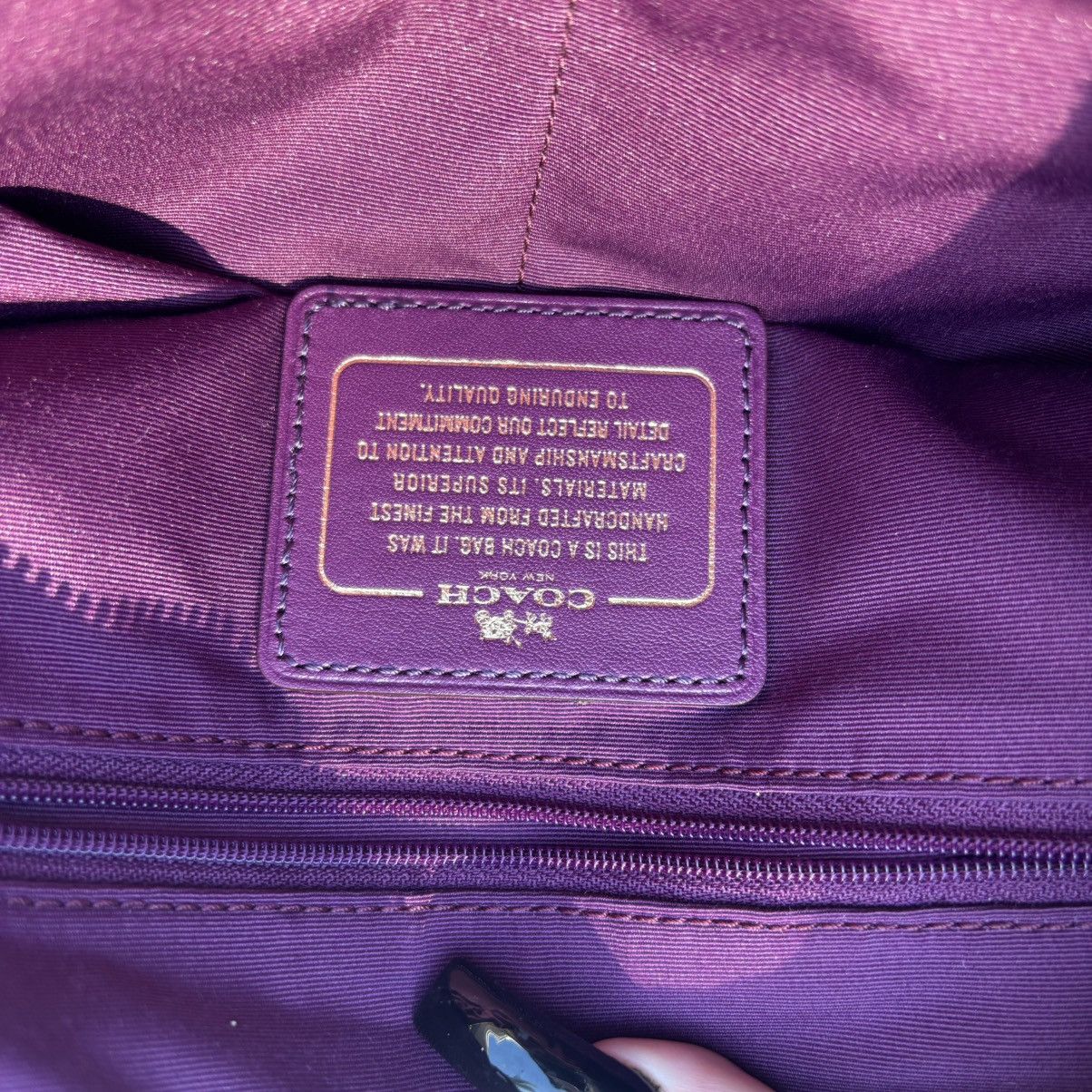Coach purple leather coach bag Size ONE SIZE - 10 Thumbnail