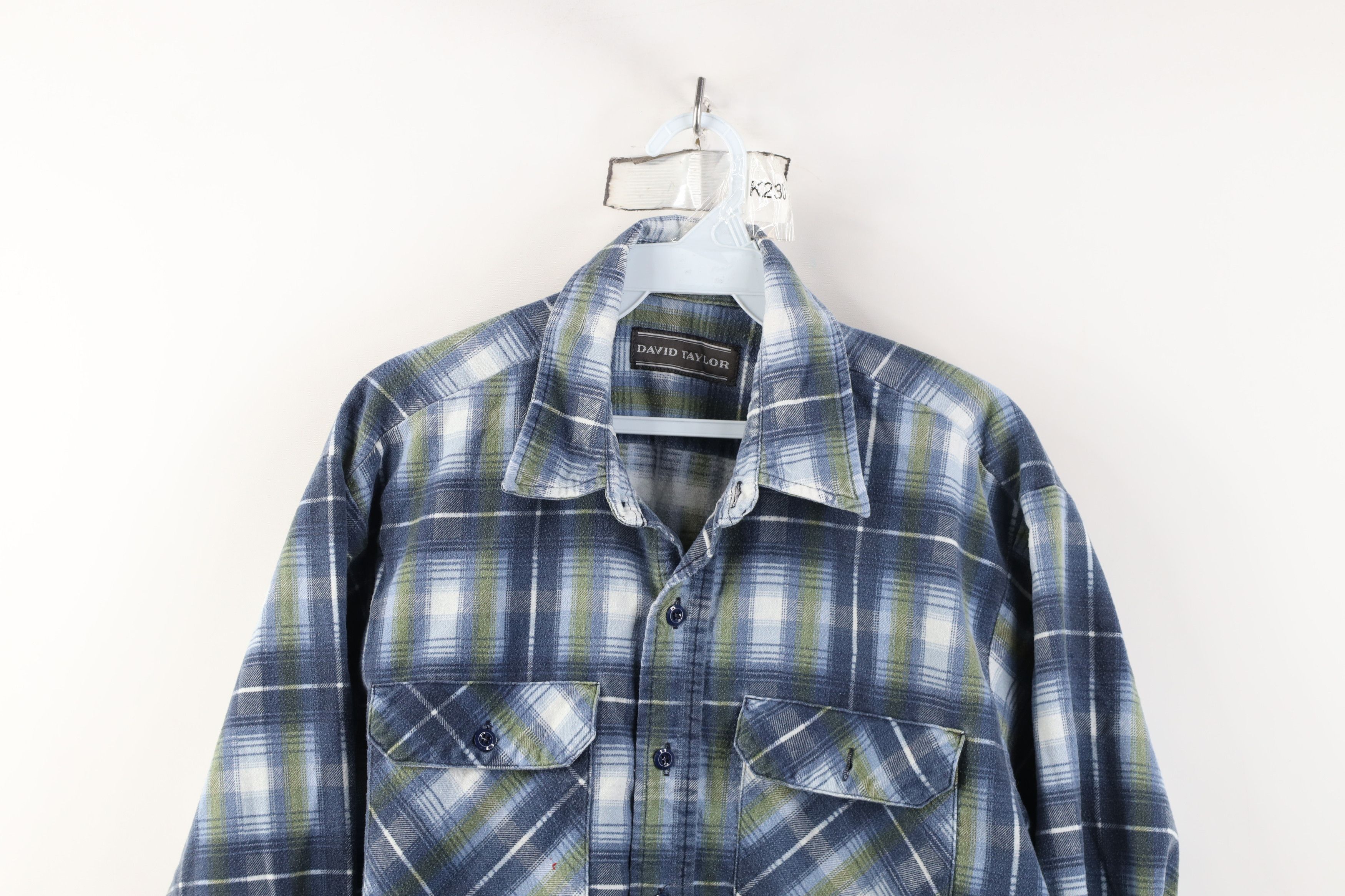 Vintage Vintage 90s Streetwear Flannel Collared Button Shirt Plaid Size US L / EU 52-54 / 3 - 2 Thumbnail