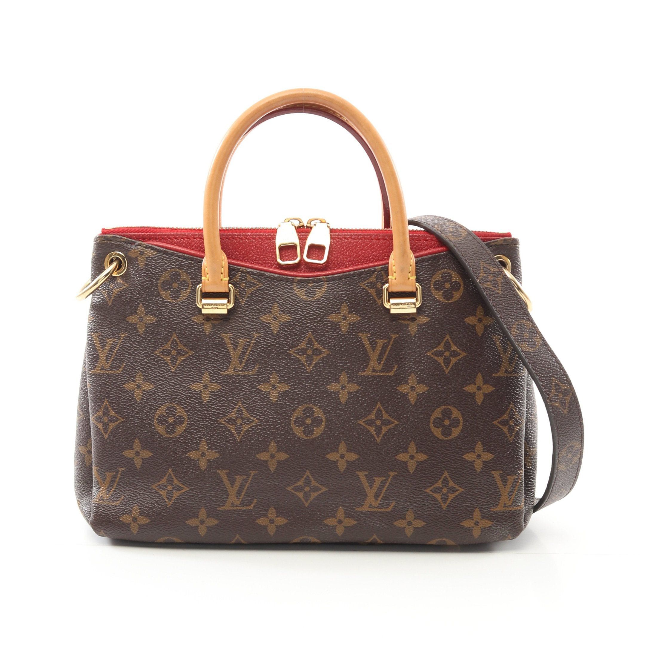 Louis Vuitton Louis Vuitton Pallas Bb Monogram Cerise Handbag Leather Brown Red Size ONE SIZE - 1 Thumbnail