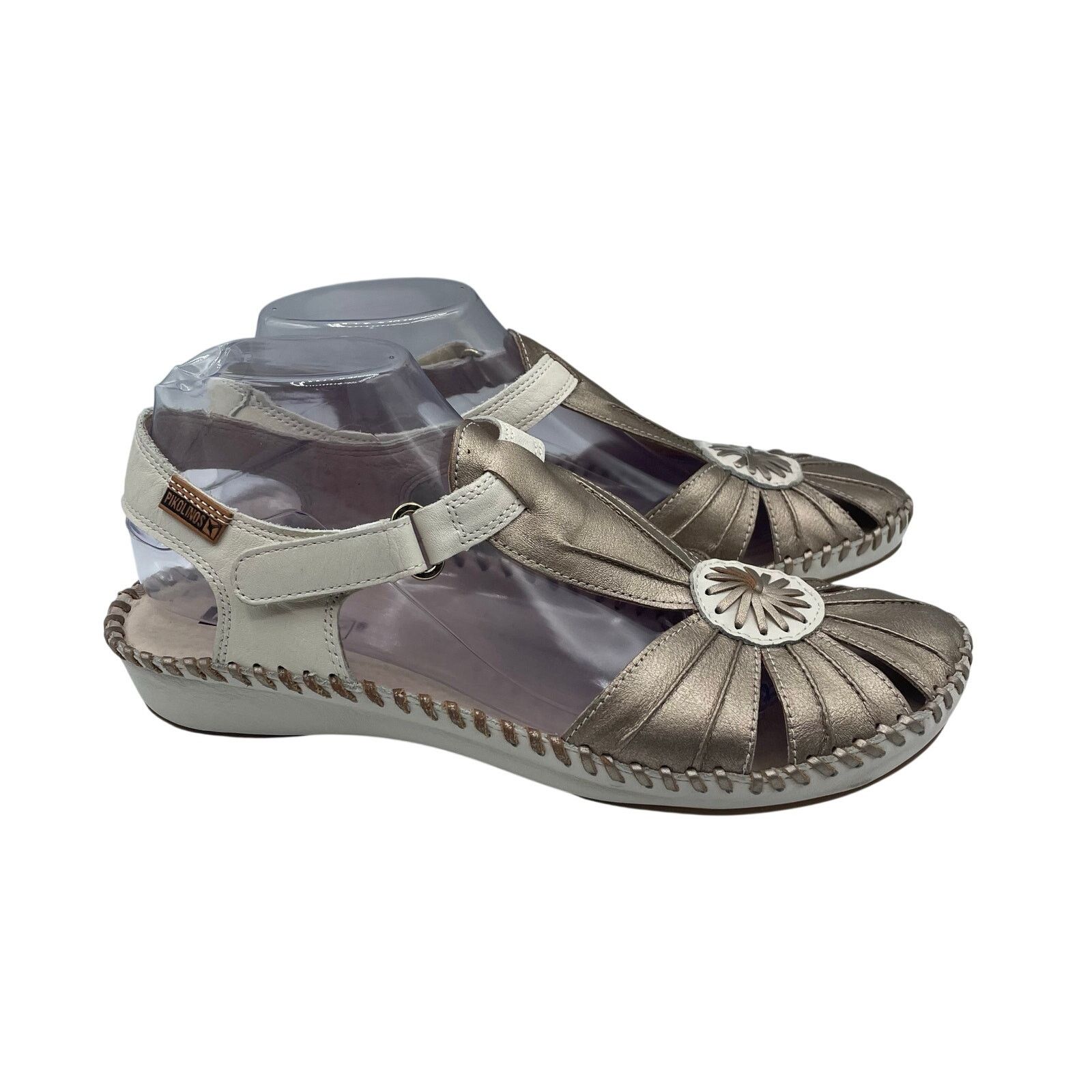 Other Pikolinos Puerto Vallarta Mary Jane Sandal White Metallic 40 Size US 9 / IT 39 - 1 Thumbnail