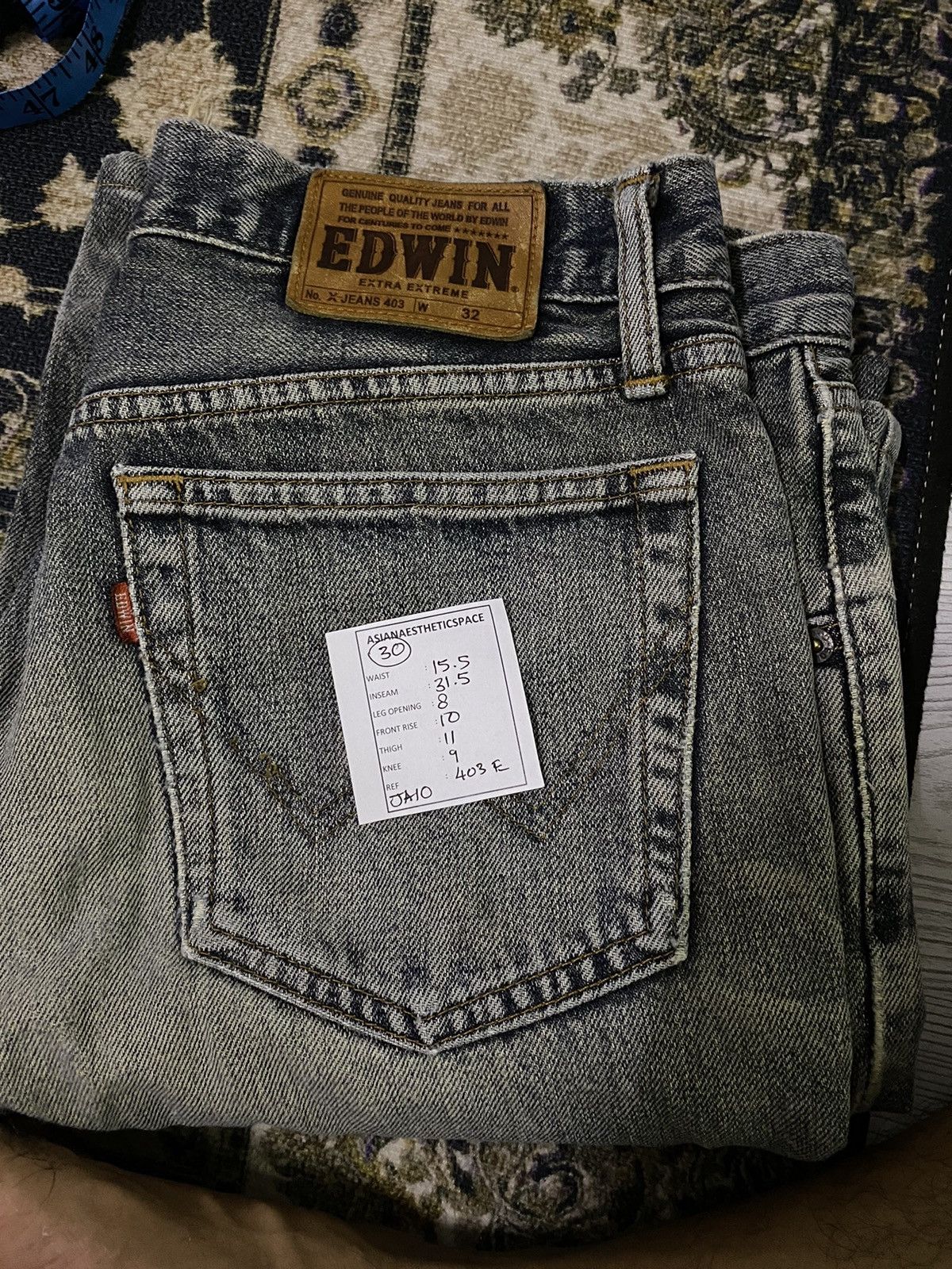 If Six Was Nine Edwin Extra Extreme 403 Mud Washed Grey Distressed Size US 30 / EU 46 - 10 Thumbnail