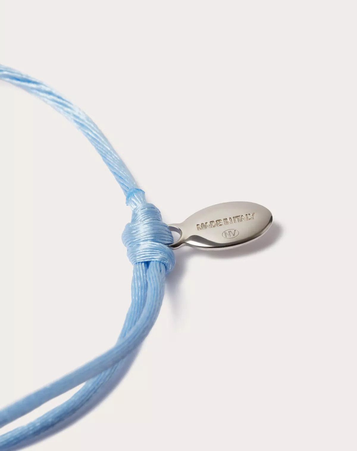 Valentino oc11z0725 Size:OS/ Signature Cotton Bracelet in Light Blue Size ONE SIZE - 4 Thumbnail