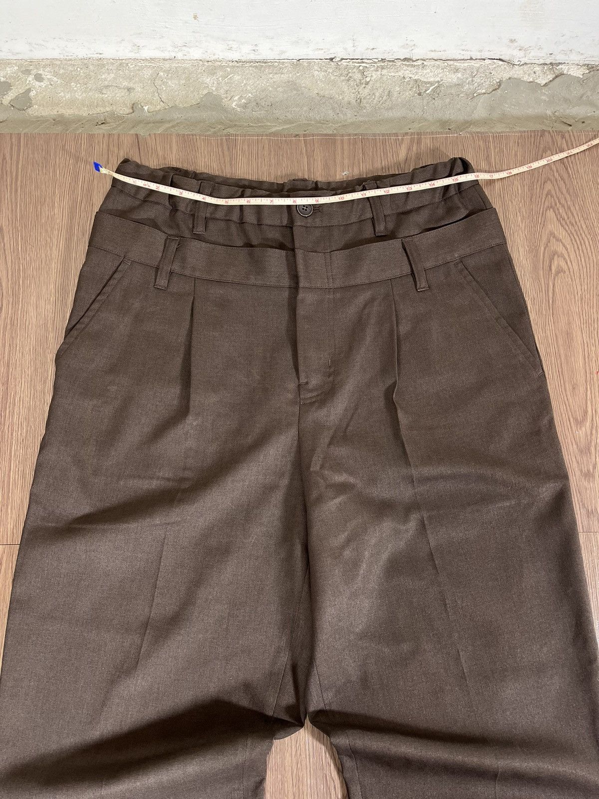 Frapbois Frapbois Double Waist Tailored Trousers Brown Size US 32 / EU 48 - 13 Thumbnail