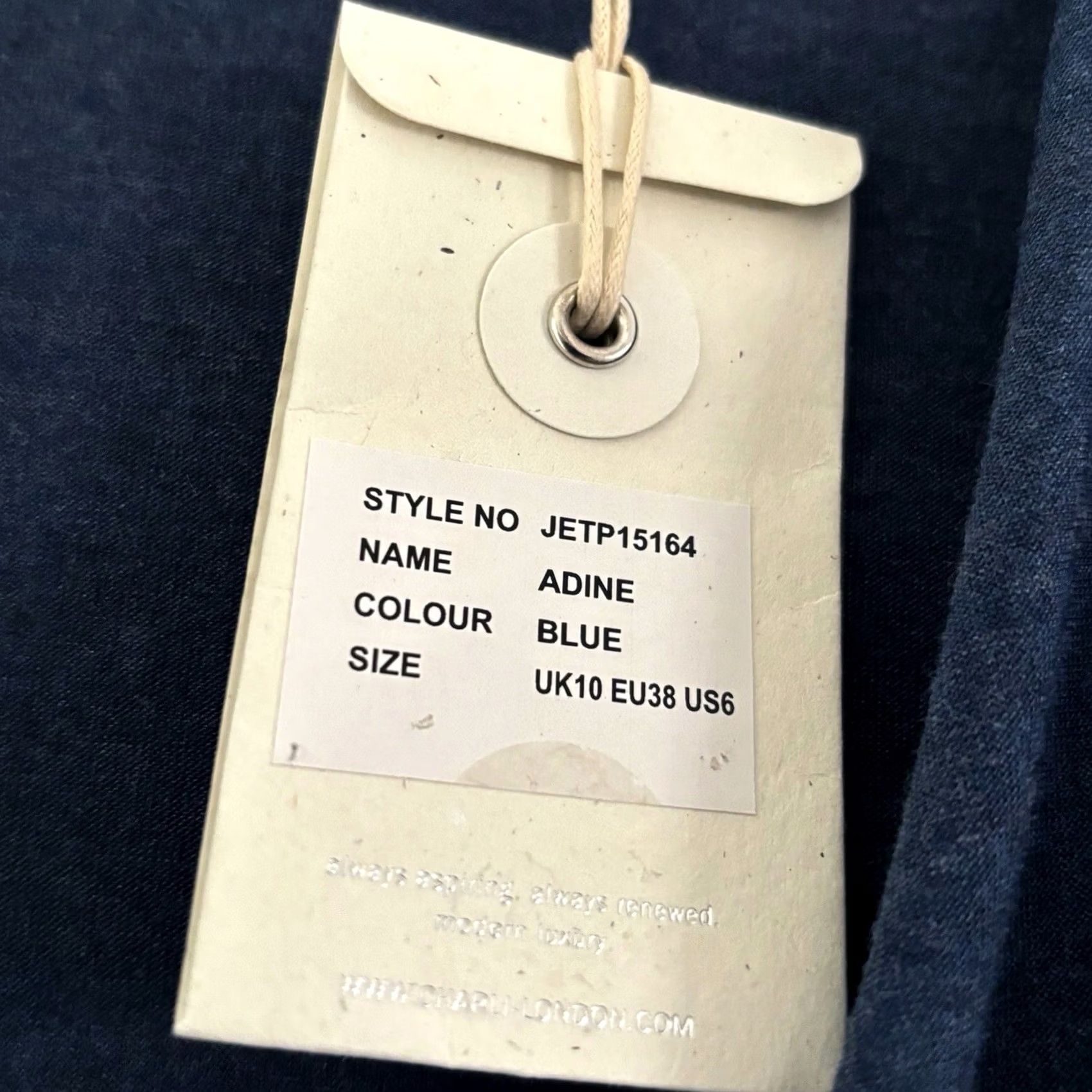 Vintage Charli Adine Wrap Top - UK 10 Blue Womens Long Sleeve Casual New with Tags BNWT Size L / US 10 / IT 46 - 4 Thumbnail