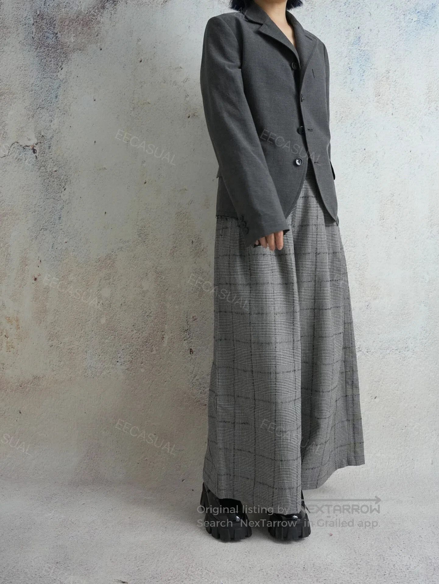 CDG by Comme des Garcons CDG Rei Kawakubo Gray Fringe Blazer. Size XS / US 0-2 / IT 36-38 - 3 Thumbnail