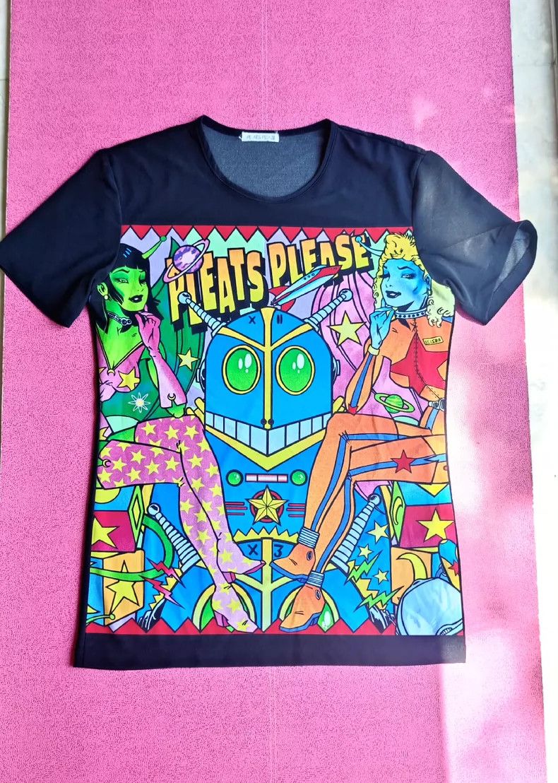 Issey Miyake issey miyake size:5 Comic short sleeve 2506-Nextarrow Size XXS / US 00 / IT 34 - 1 Thumbnail