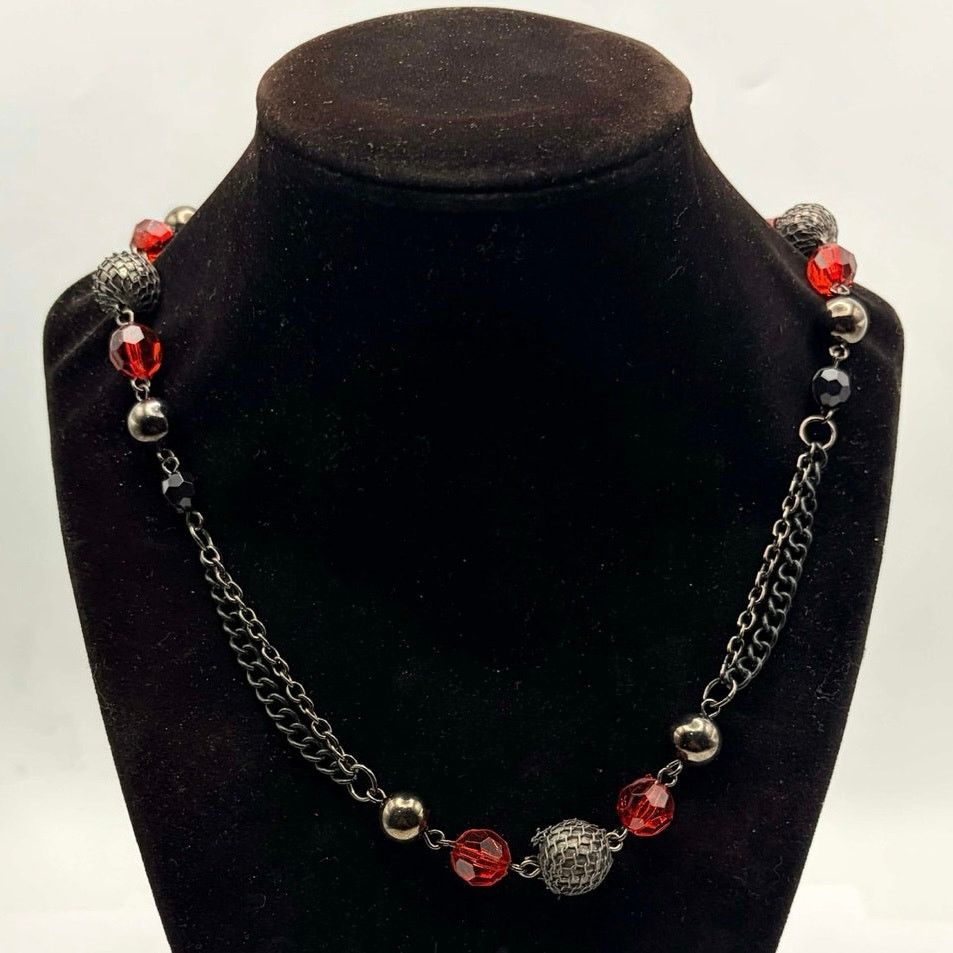 Other Red & Black Beaded Necklace Size ONE SIZE - 1 Thumbnail