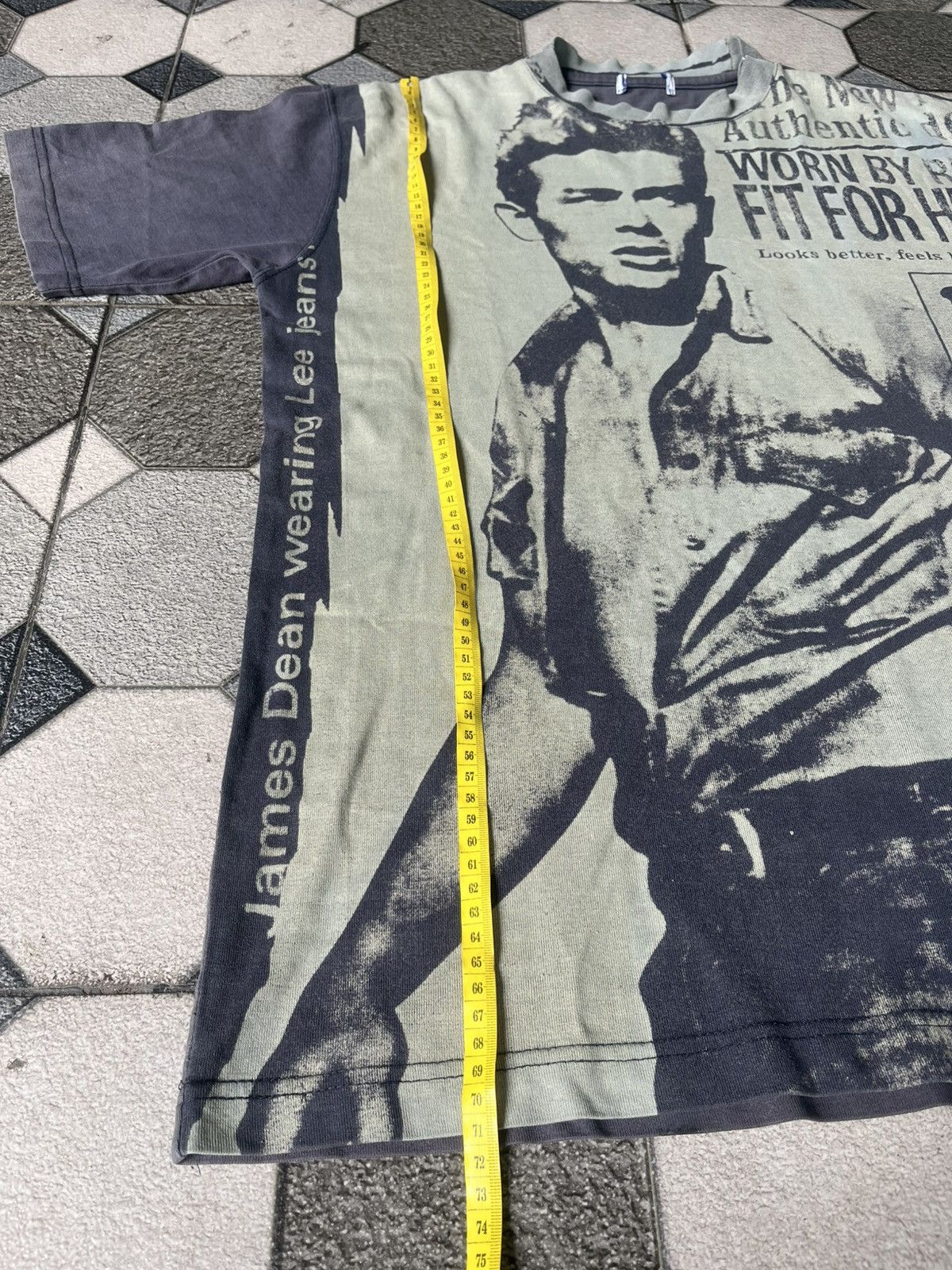 Vintage VINTAGE 90s JAMES DEAN x LEE JEANS ALL-OVER PRINT (AOP) Size US L / EU 52-54 / 3 - 13 Thumbnail