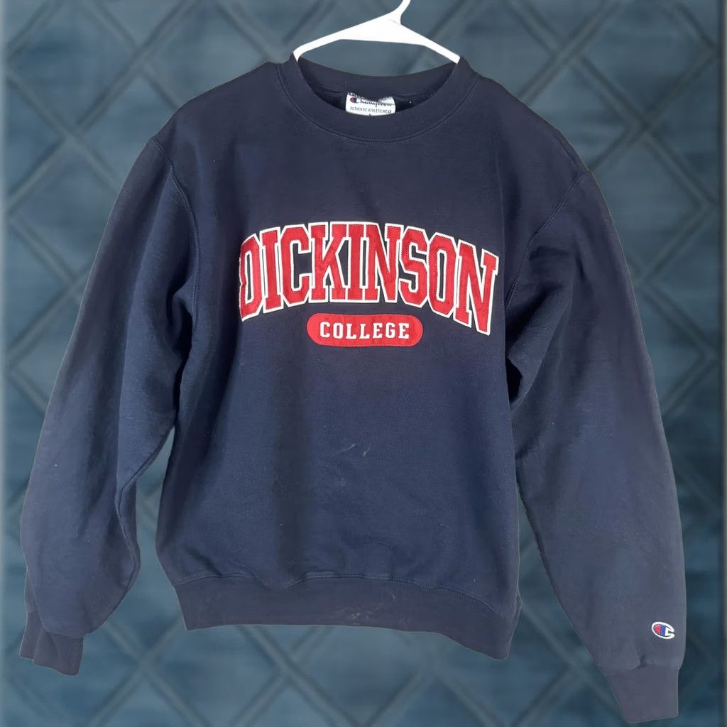 Champion Champion Sweatshirt Mens Small Blue Dickinson College Fleece Crewneck Pullover Size US S / EU 44-46 / 1 - 1 Thumbnail