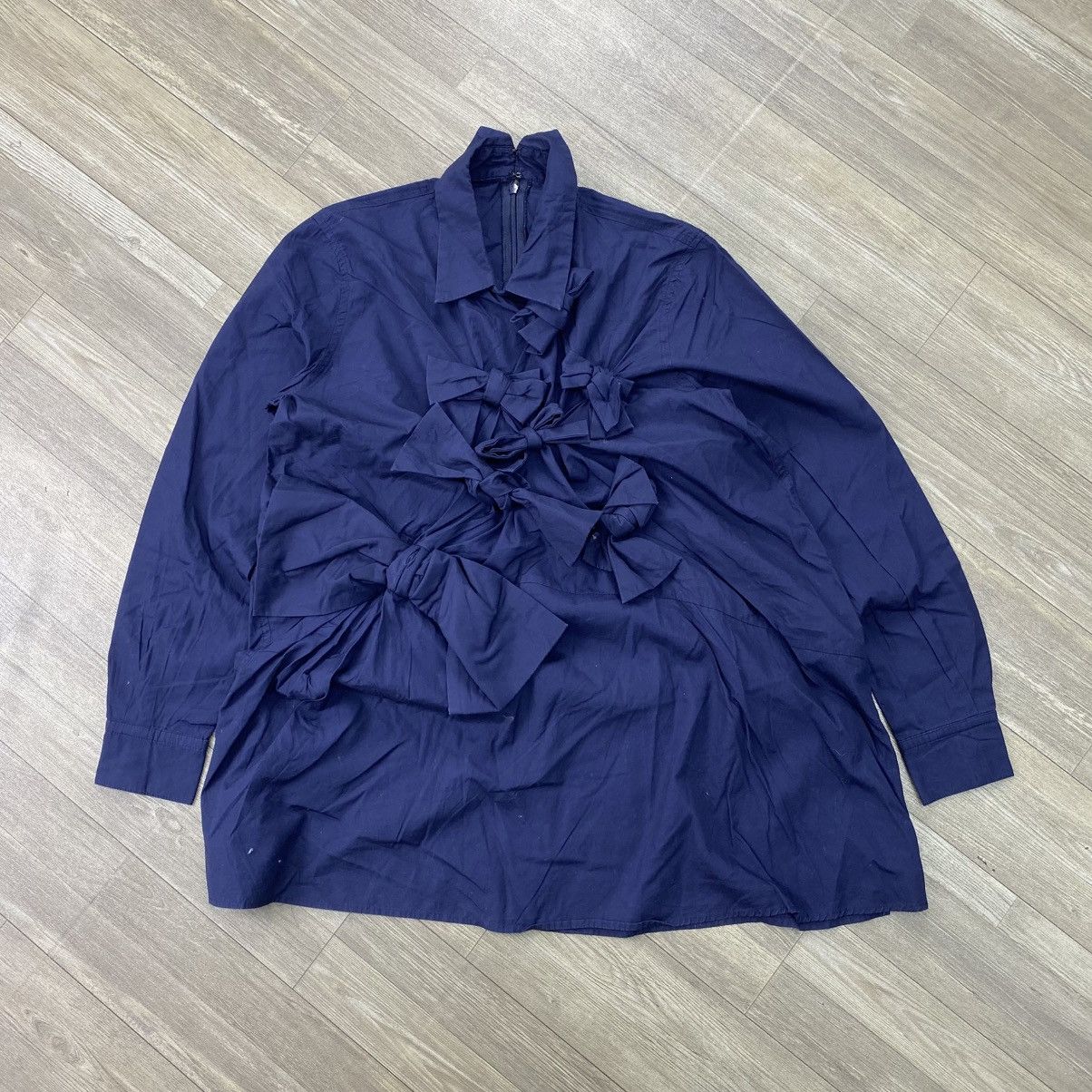 gomme Vintage Gomme Yohji Yamamoto Ruffled Raw-Trim Woven 3D Shirt Size US M / EU 48-50 / 2 - 1 Thumbnail