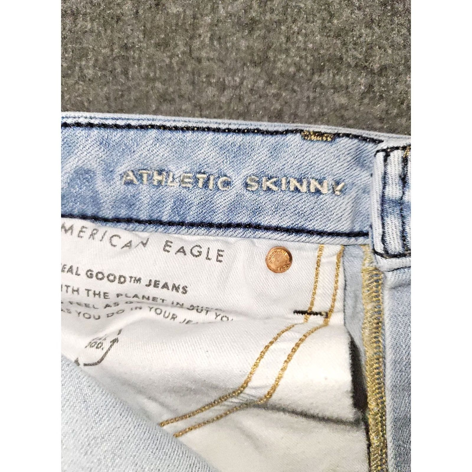 American Eagle Outfitters American Eagle Jeans Men's 29x29 Athletic Skinny Low Rise Blue Airflex+Temp Tech Size US 29 - 3 Thumbnail