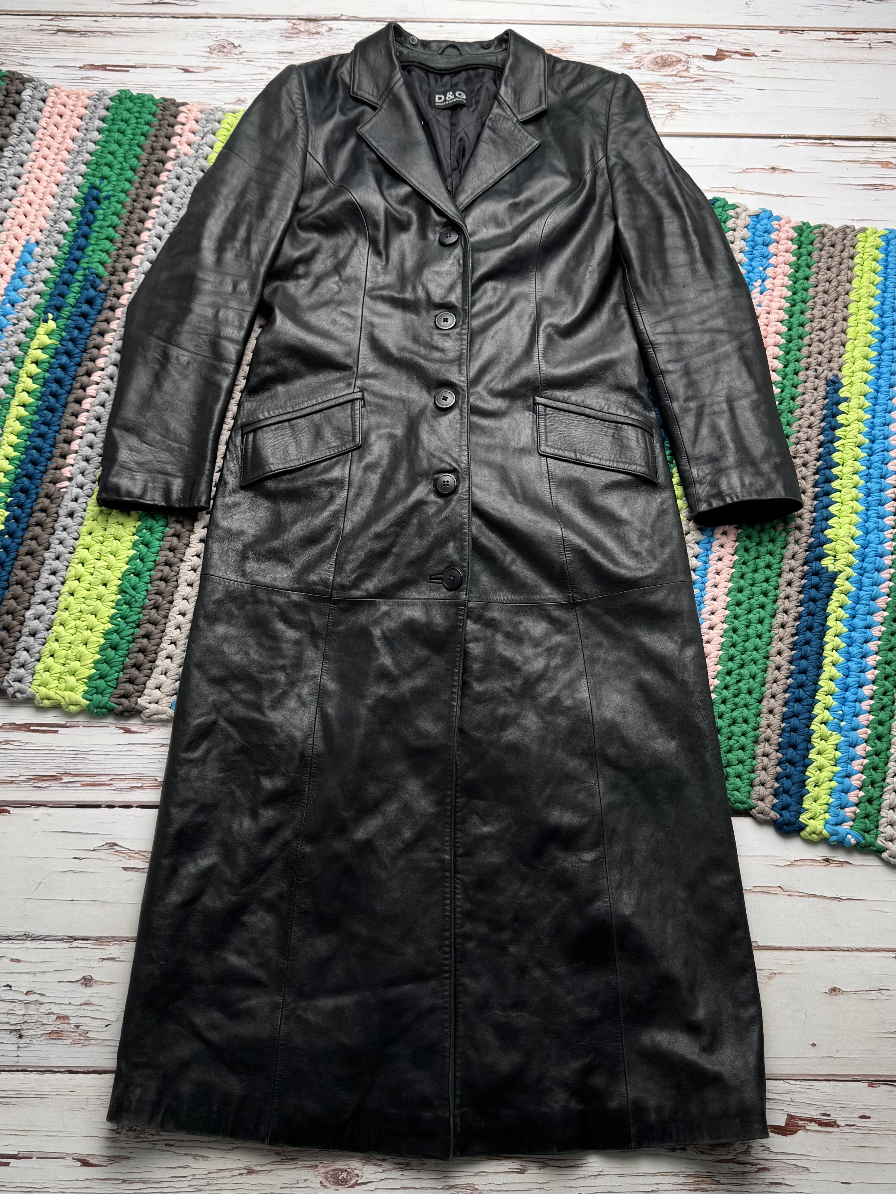 Dolce & Gabbana Vintage Dolce & Gabbana Leather Maxi Coat Y2K Trench Jacket Size M / US 6-8 / IT 42-44 - 5 Thumbnail
