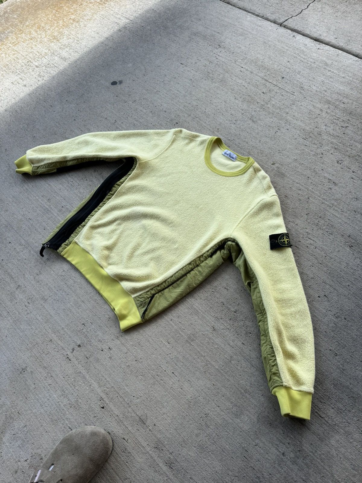 image of Arcteryx x Stone Island Yellow Side Zip Sweater, Men's (Size Large)