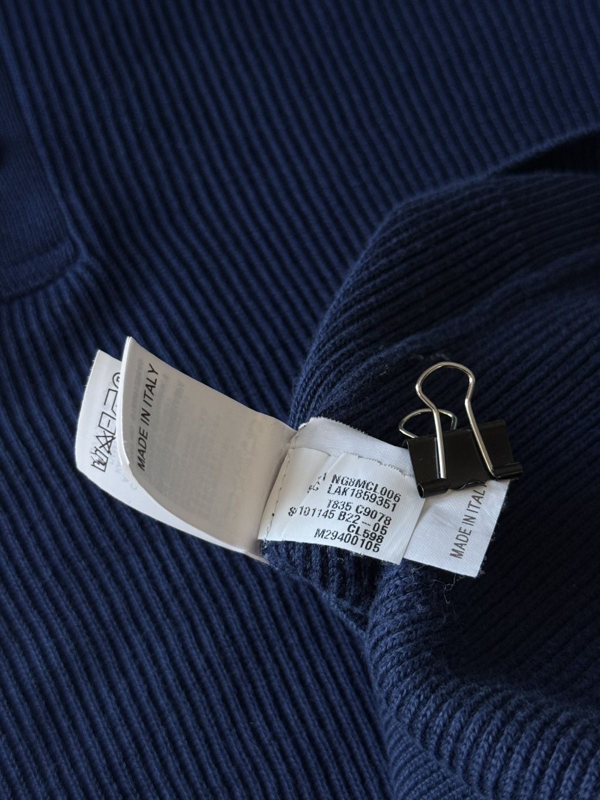 Brunello Cucinelli Brunello Cucinelli Knit Long-sleeved Navy Blue Polo Sweater Size US M / EU 48-50 / 2 - 16 Thumbnail