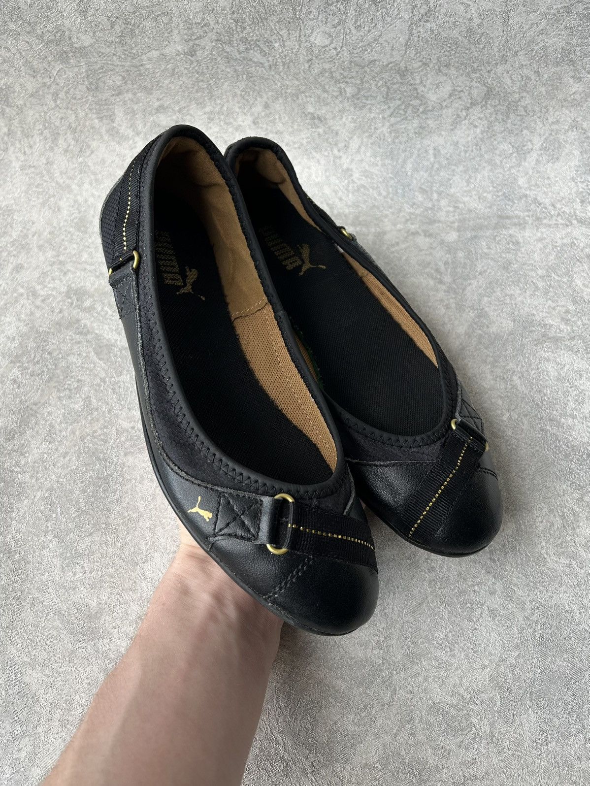 Puma Y2K 2000s Puma Archive Cyber Leather Ballet Flats Size US 6.5 / IT 36.5 - 1 Thumbnail