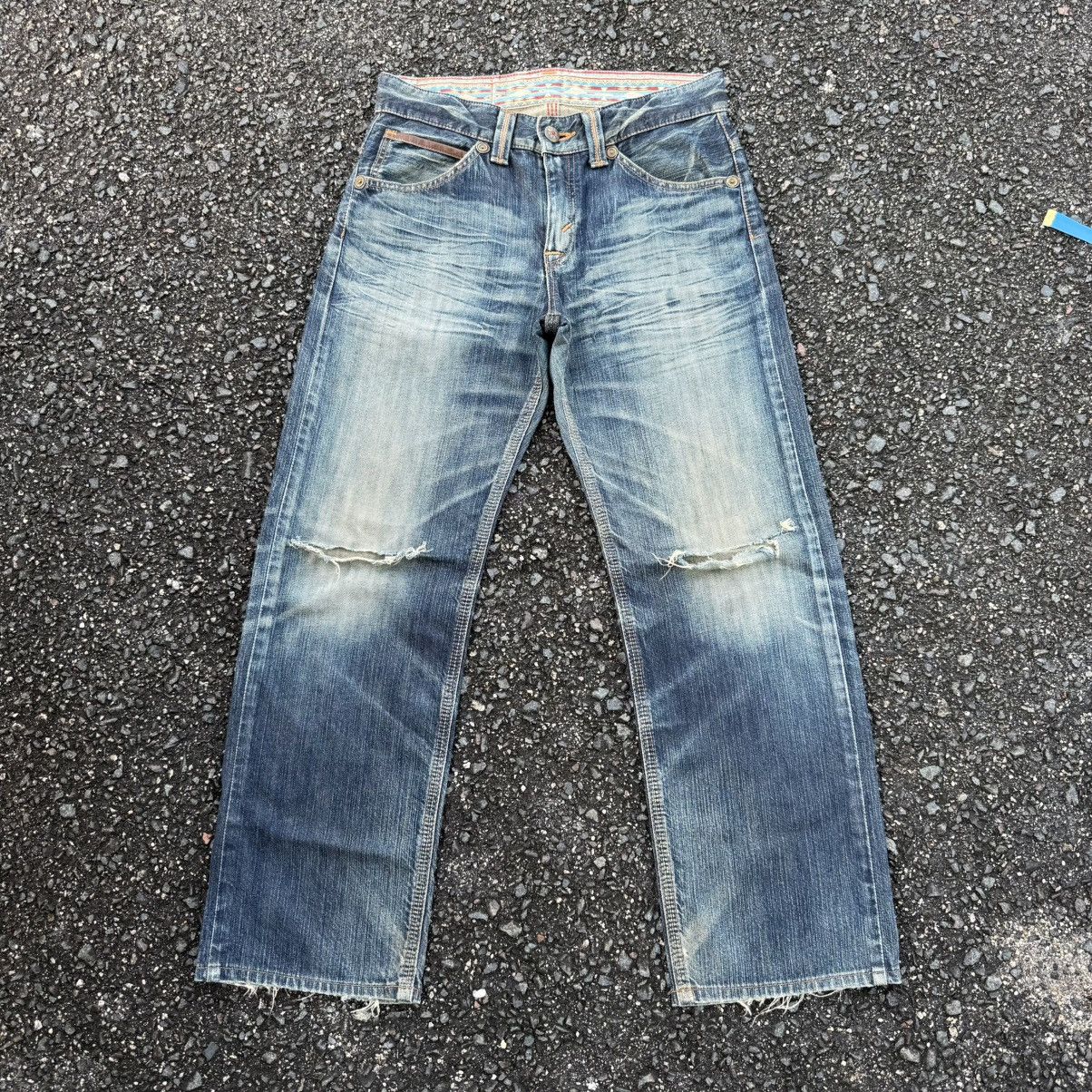 Edwin W30 VINTAGE EDWIN JEAN FADED RIPPEP DENIM PANTS Size US 33 - 1 Thumbnail