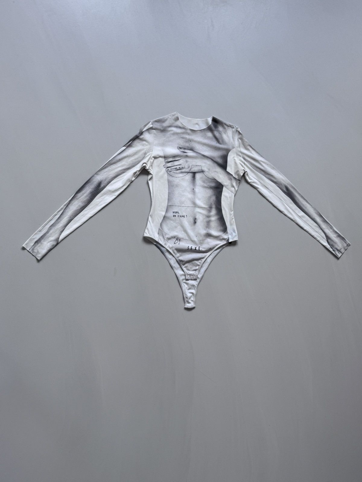 Other TTSWTRS Black and White Trompe l'oeil Body Bodysuit Size L / US 10 / IT 46 - 1 Thumbnail