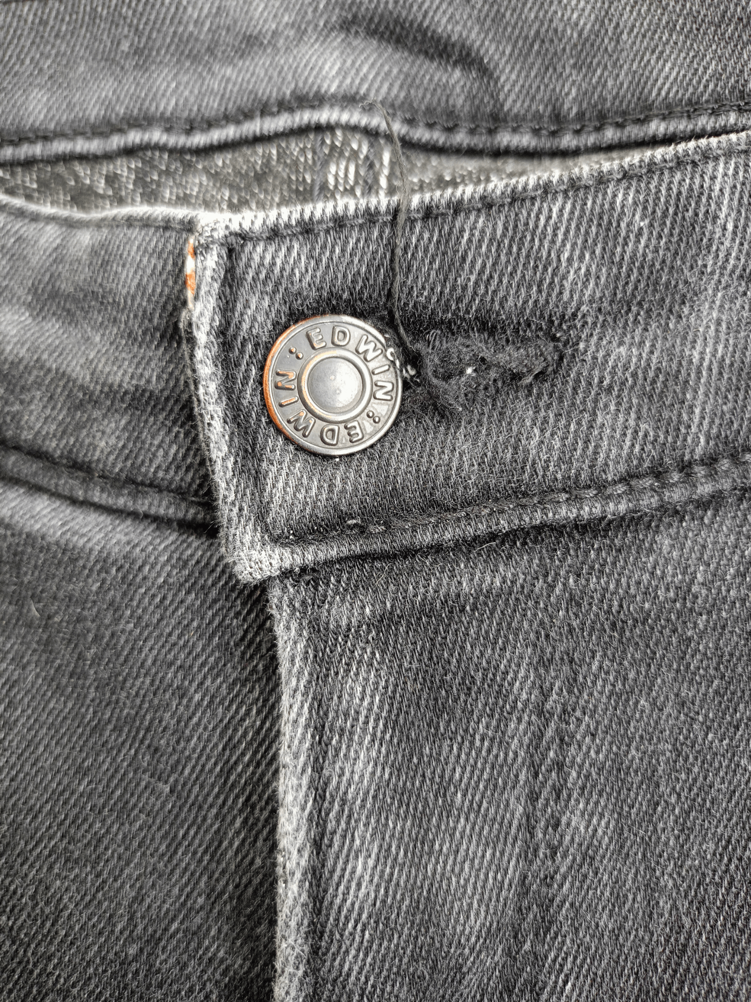 Edwin × Vintage EDWIN Black Women's Vintage Streetwear Denim Size 31" - 9 Thumbnail