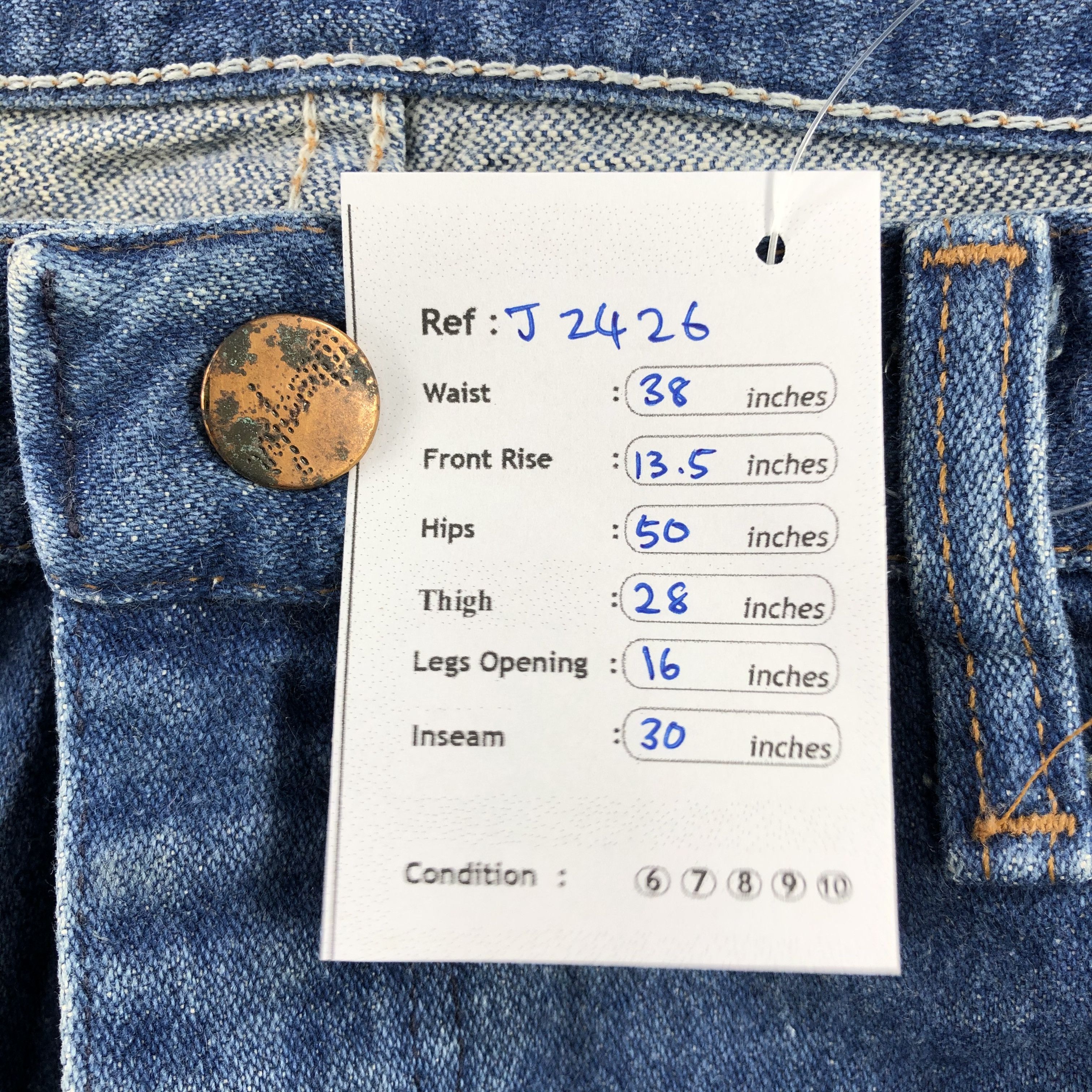 Vintage Vintage Blue Wash Wrangler Jeans-J2426 Size US 38 / EU 54 - 12 Thumbnail