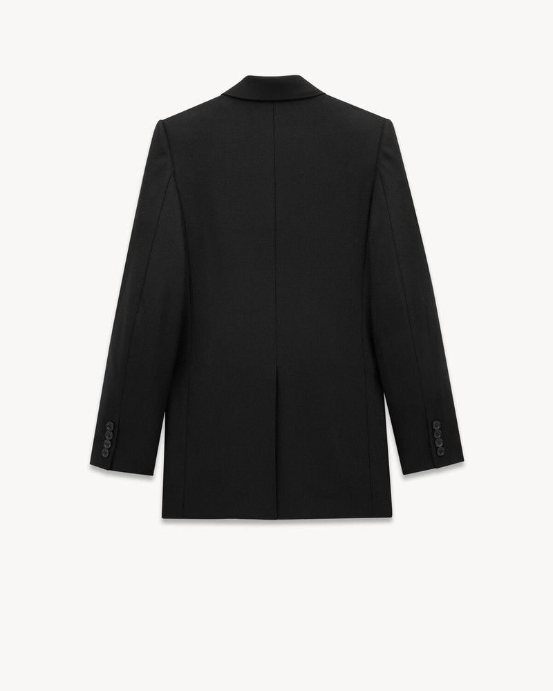 Saint Laurent Paris o1s1wg110126 792989 Jacket in Cashmere in Black Size US L / EU 52-54 / 3 - 2 Thumbnail