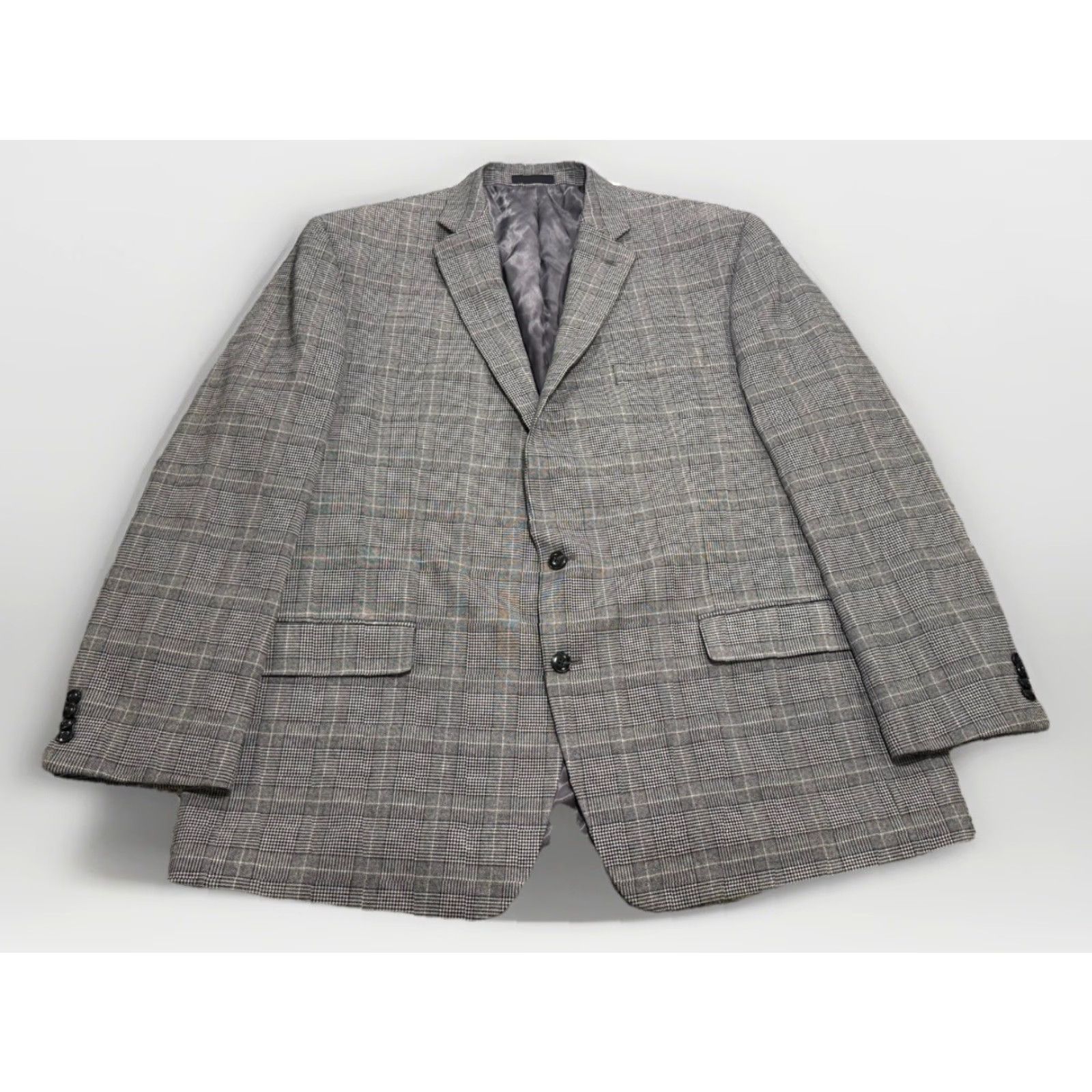 Michael Kors Michael Kors Coat 50L Gray Windowpane Stretch Sport Coat Mens Size US M / EU 48-50 / 2 - 2 Thumbnail