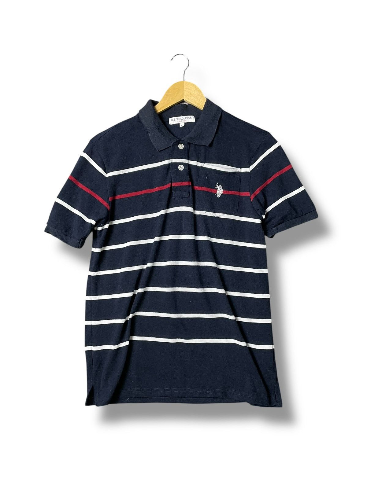 U.S. Polo Assn. × Vintage U.S Polo Assn. Brand Collar Tshirt (57) Size US L / EU 52-54 / 3 - 1 Thumbnail