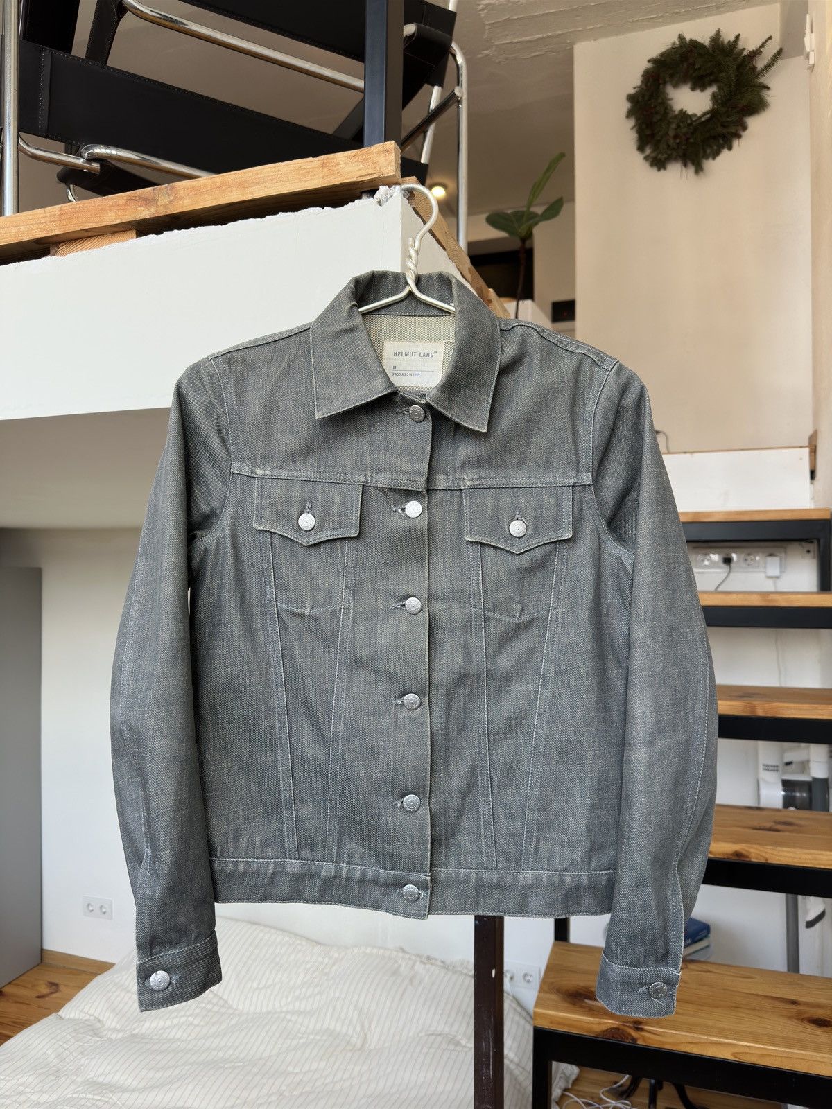 Helmut Lang Helmut Lang 1999 Vintage Denim Gray Jacket Women’s XS Size US XS / EU 42 / 0 - 7 Thumbnail
