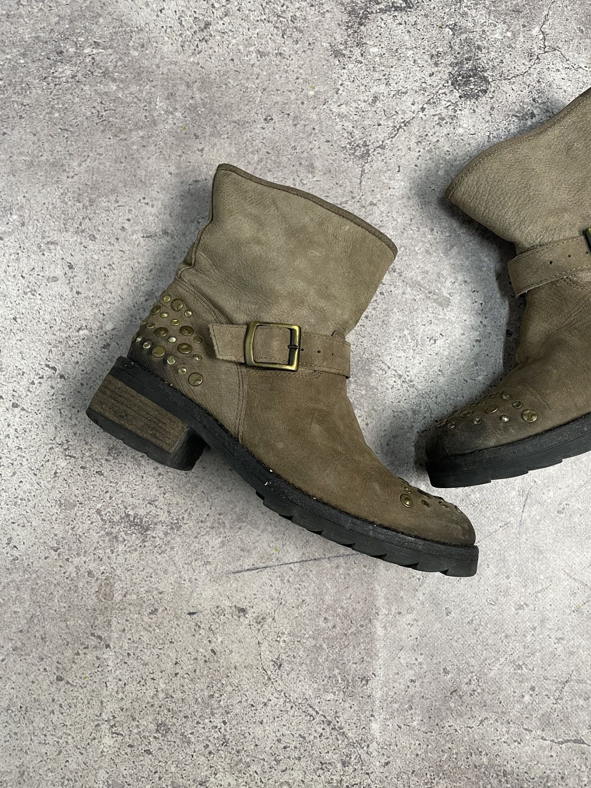If Six Was Nine Vintage Italian AS 98 Heel Airstep Leather Biker Boots Size US 7 / EU 40 - 4 Thumbnail